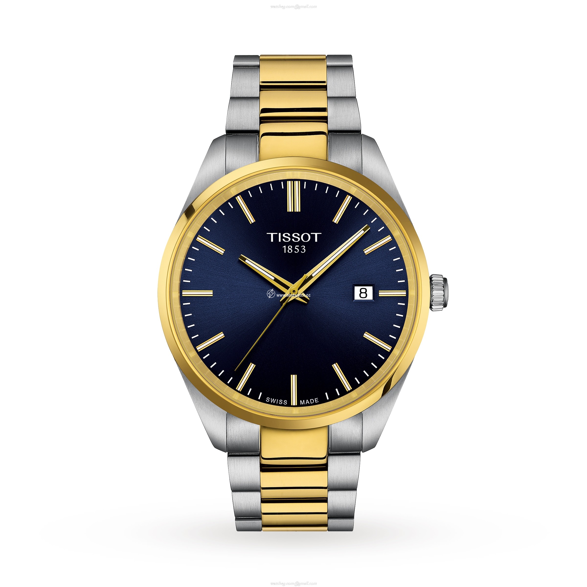 Tissot PR 100 Quartz Watch - 40mm Blue Dial - Stainless Steel & Gold