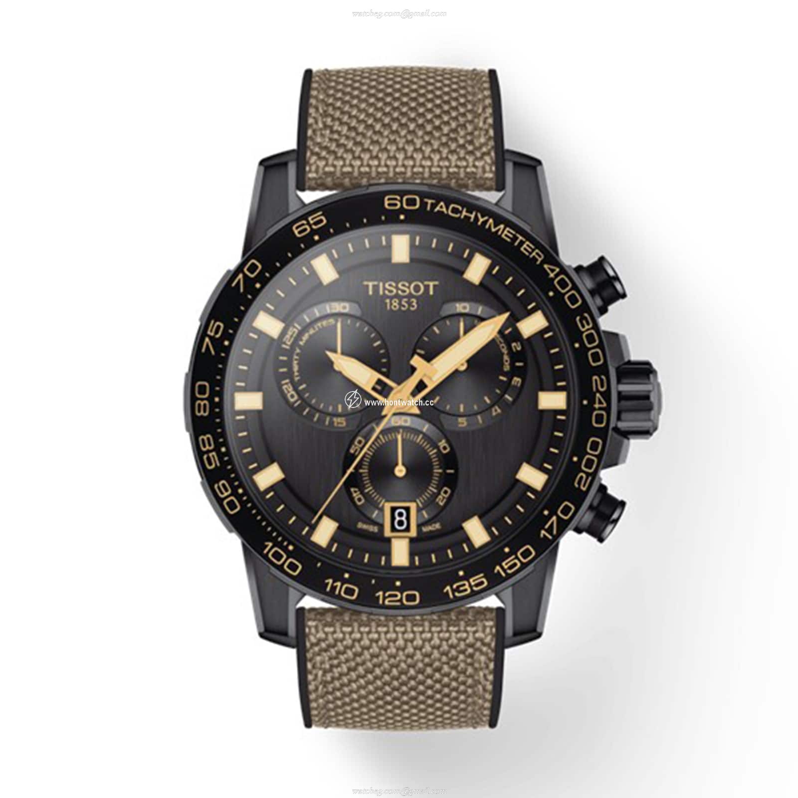Tissot T-Sport Chrono Black Dial 45.5mm Stainless Steel PVD Watch