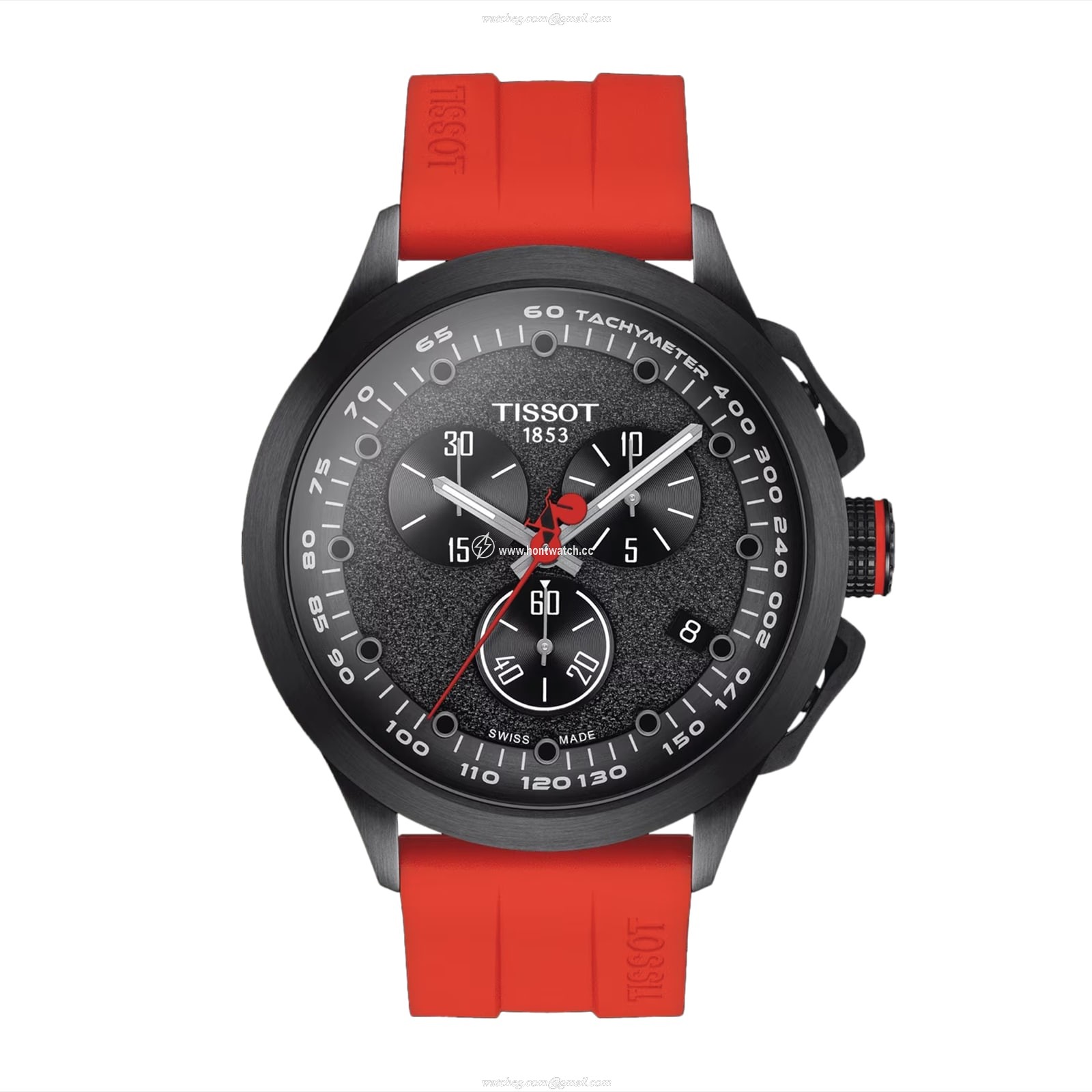Tissot T-Sport Quartz Watch - 45mm Black Dial - Stainless Steel & Rubber