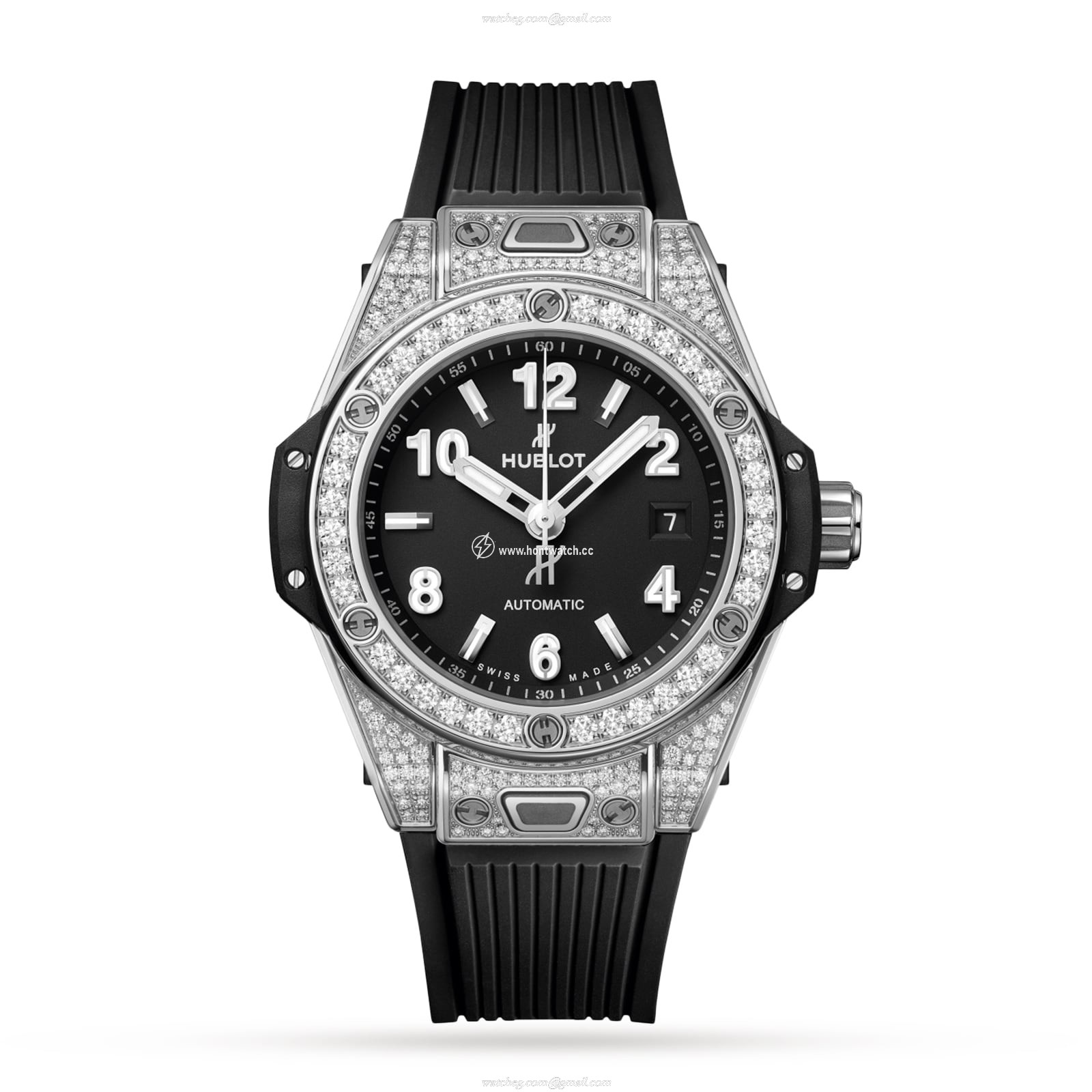 Hublot Big Bang 33mm Automatic - Black Dial Stainless Steel & Rubber Strap