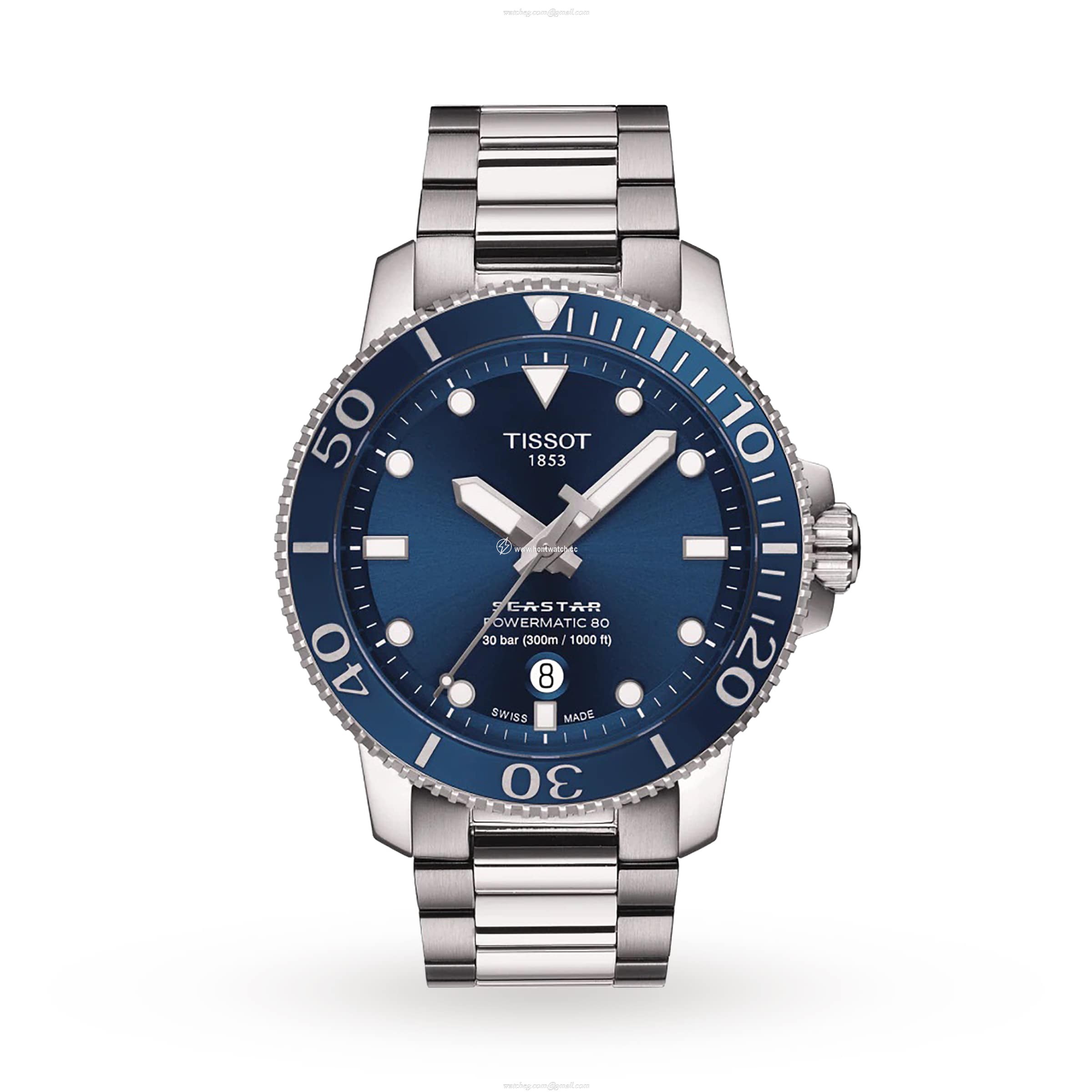 Tissot T-Sport Seastar Automatic Blue Dial 43mm Stainless Steel Watch