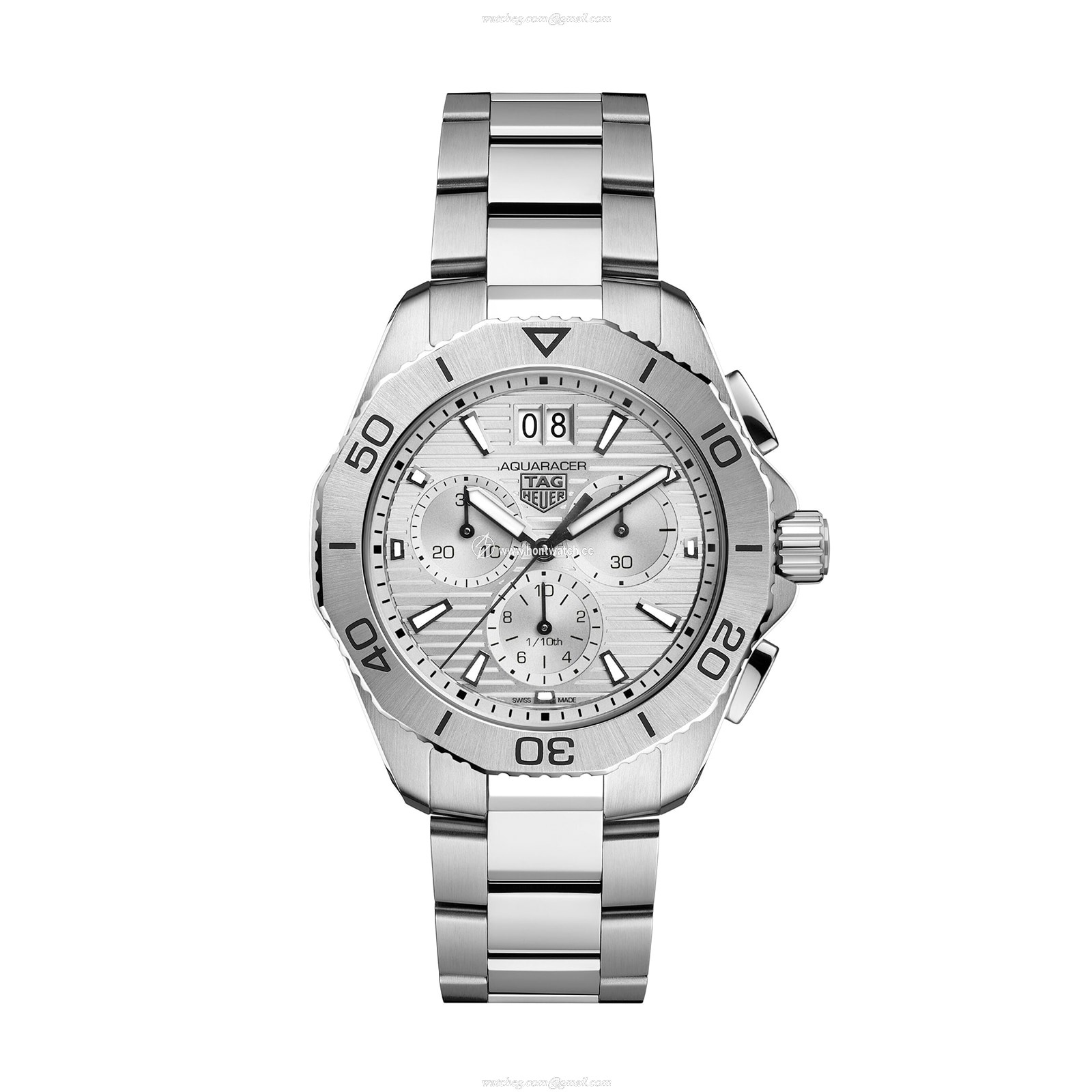 TAG Heuer Aquaracer Replica | 40mm Grey Quartz Watch - Stainless Steel