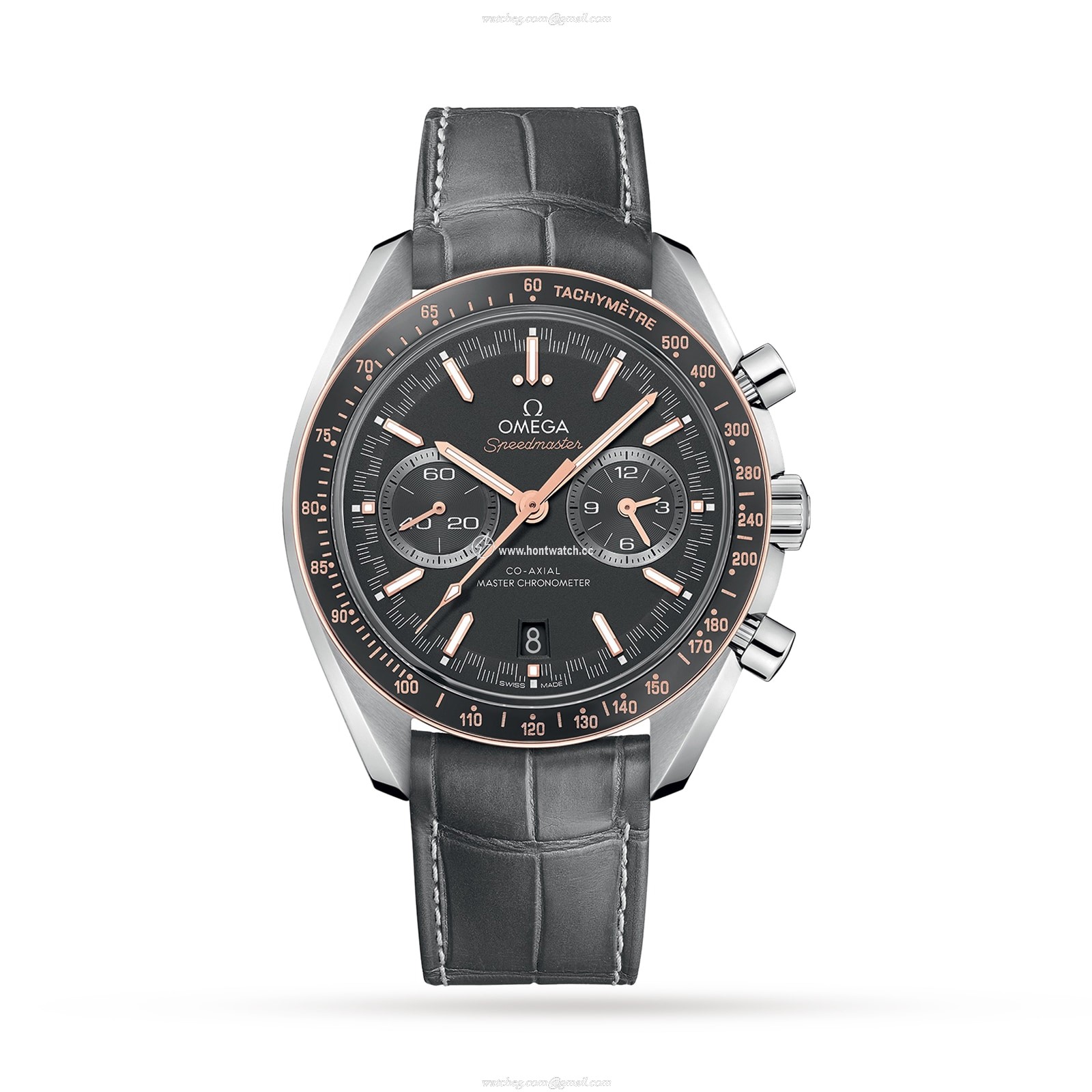 Omega Speedmaster Grey Automatic Watch - 44.5mm Steel & Rose Gold