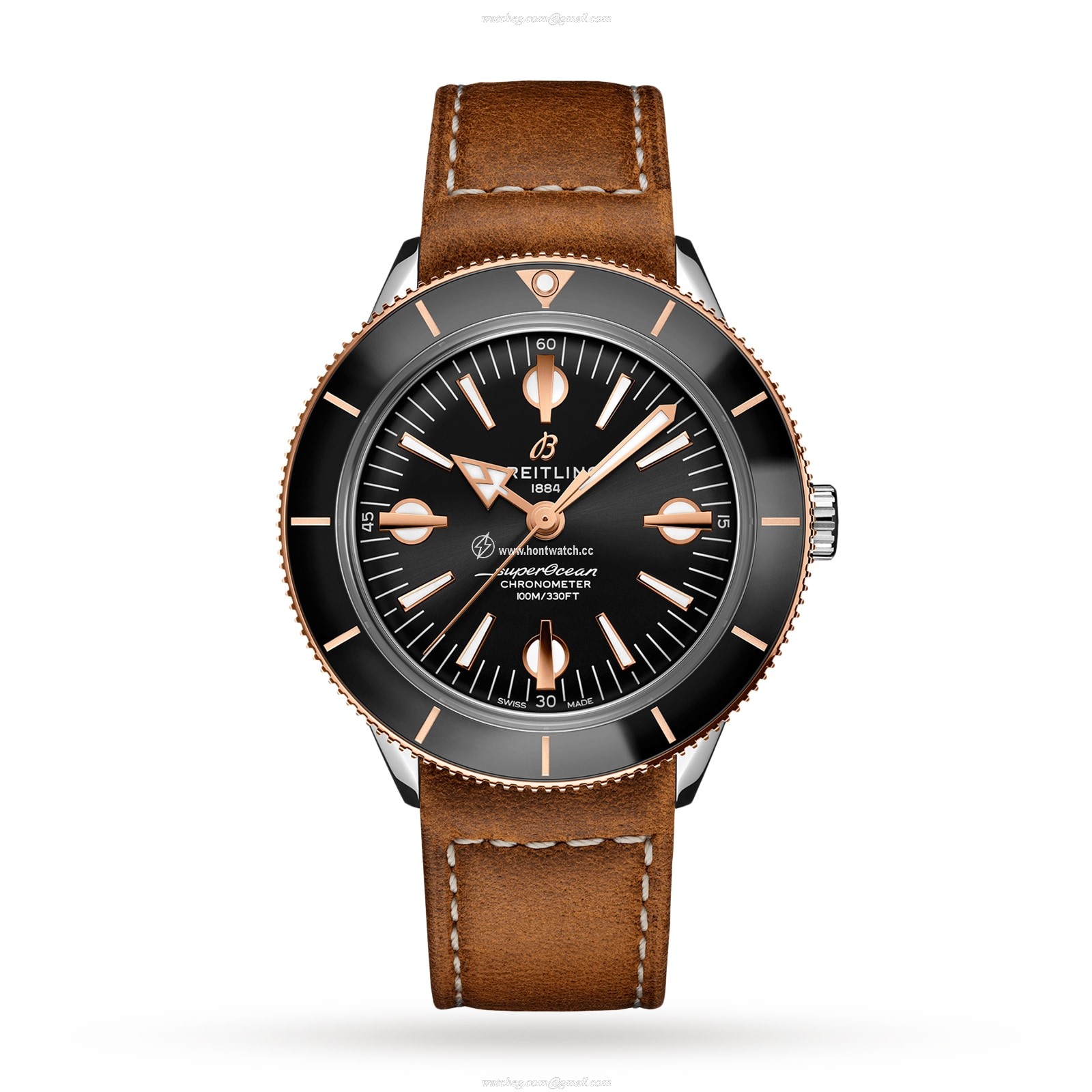 Breitling Superocean Heritage 57 42mm Automatic - Black Dial - Steel & Rose Gold