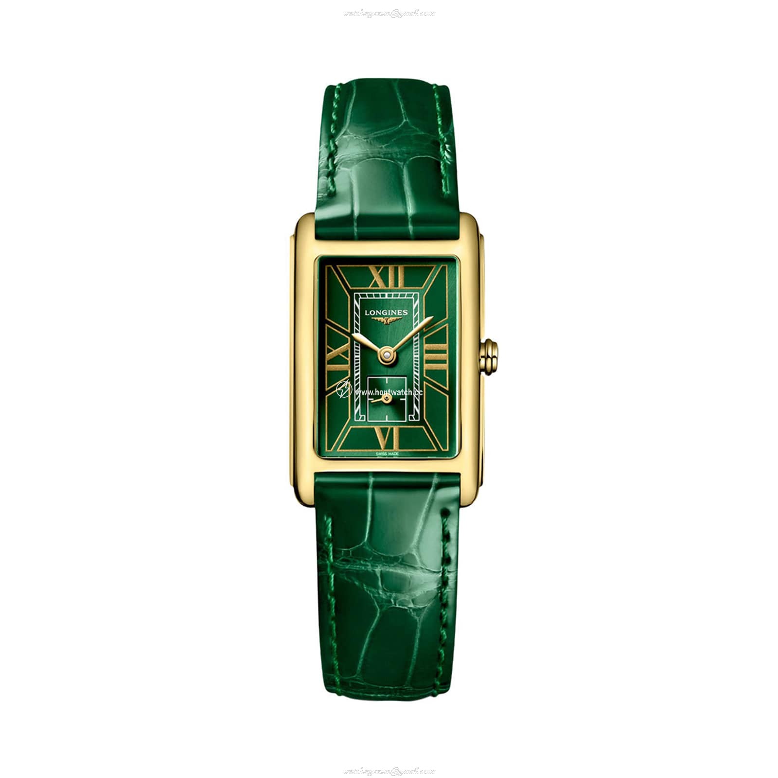 Longines Dolce Vita 18ct Yellow Gold Quartz Watch | 32mm Green Dial