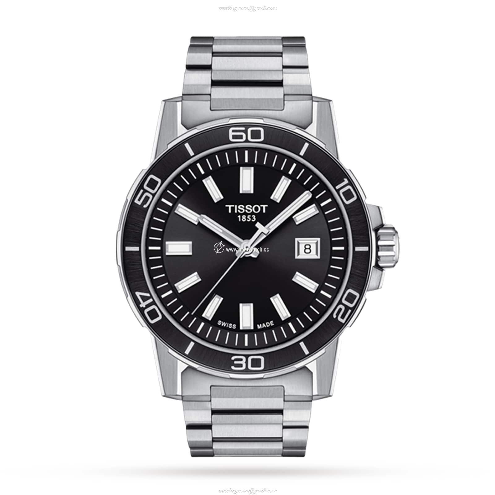 Tissot Supersport Chronograph - 44mm Stainless Steel Black Dial Quartz Watch