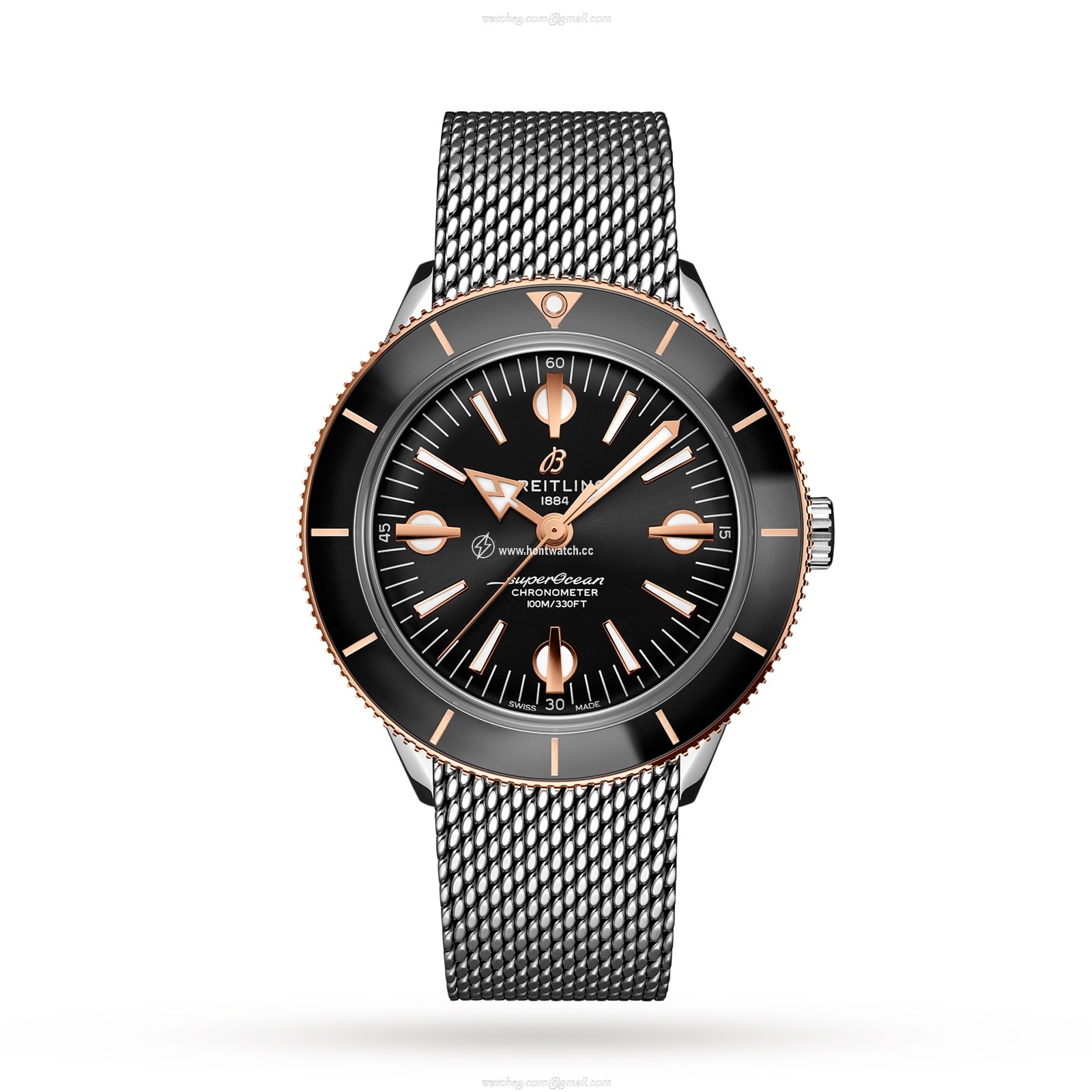 Breitling Superocean Heritage 57 42mm Automatic - Black Dial - Steel & Rose Gold