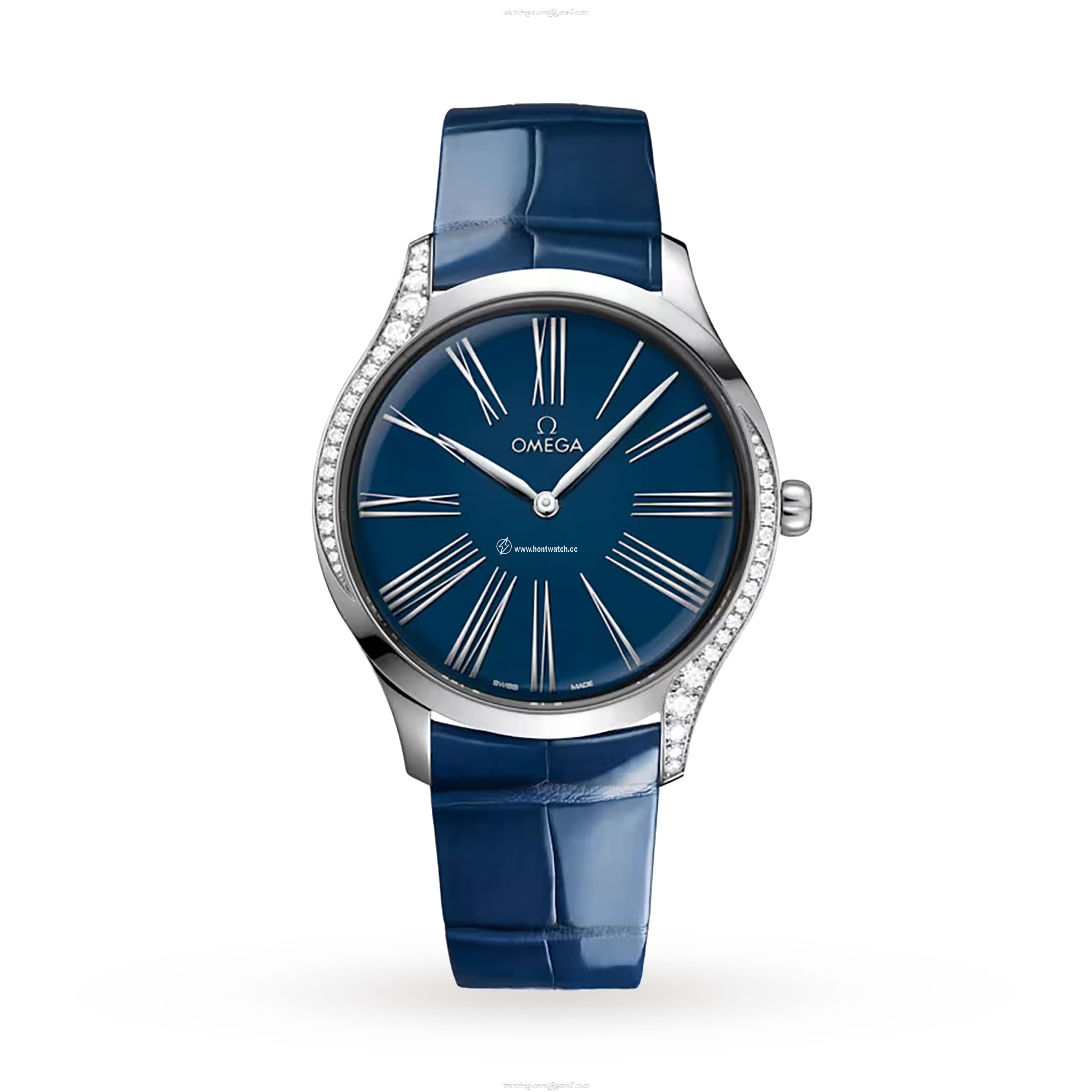 Omega Tresor Blue Dial Stainless Steel Quartz Watch - 45mm | Roman Numerals