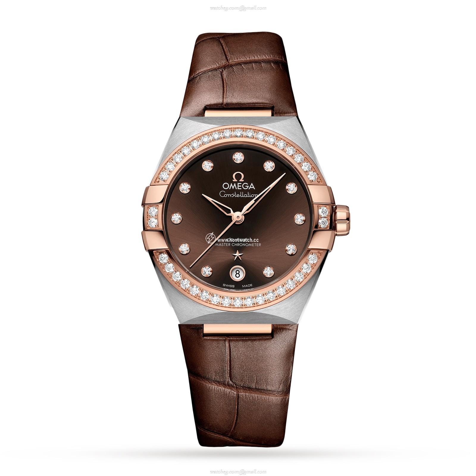 Omega Constellation 36mm Automatic Brown Dial - Stainless Steel Diamond Watch