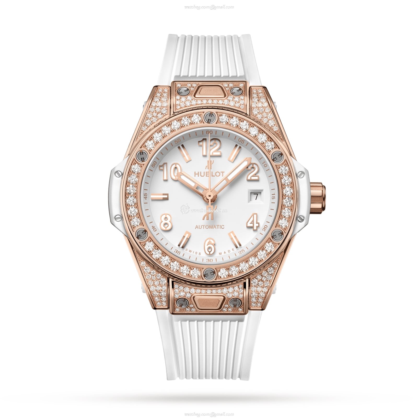 Hublot Big Bang 18ct Rose Gold Automatic Watch - 33mm White Dial | Replica