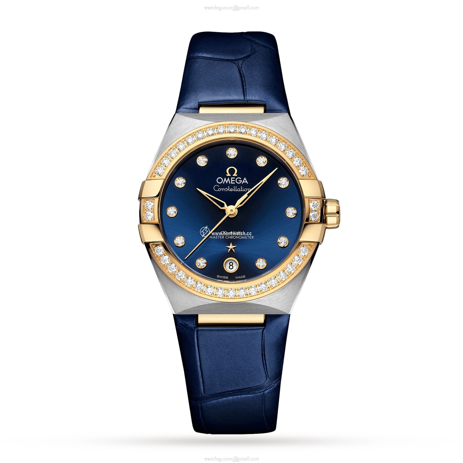 Omega Constellation 36mm Blue Dial | Stainless Steel Automatic | Diamond Bezel
