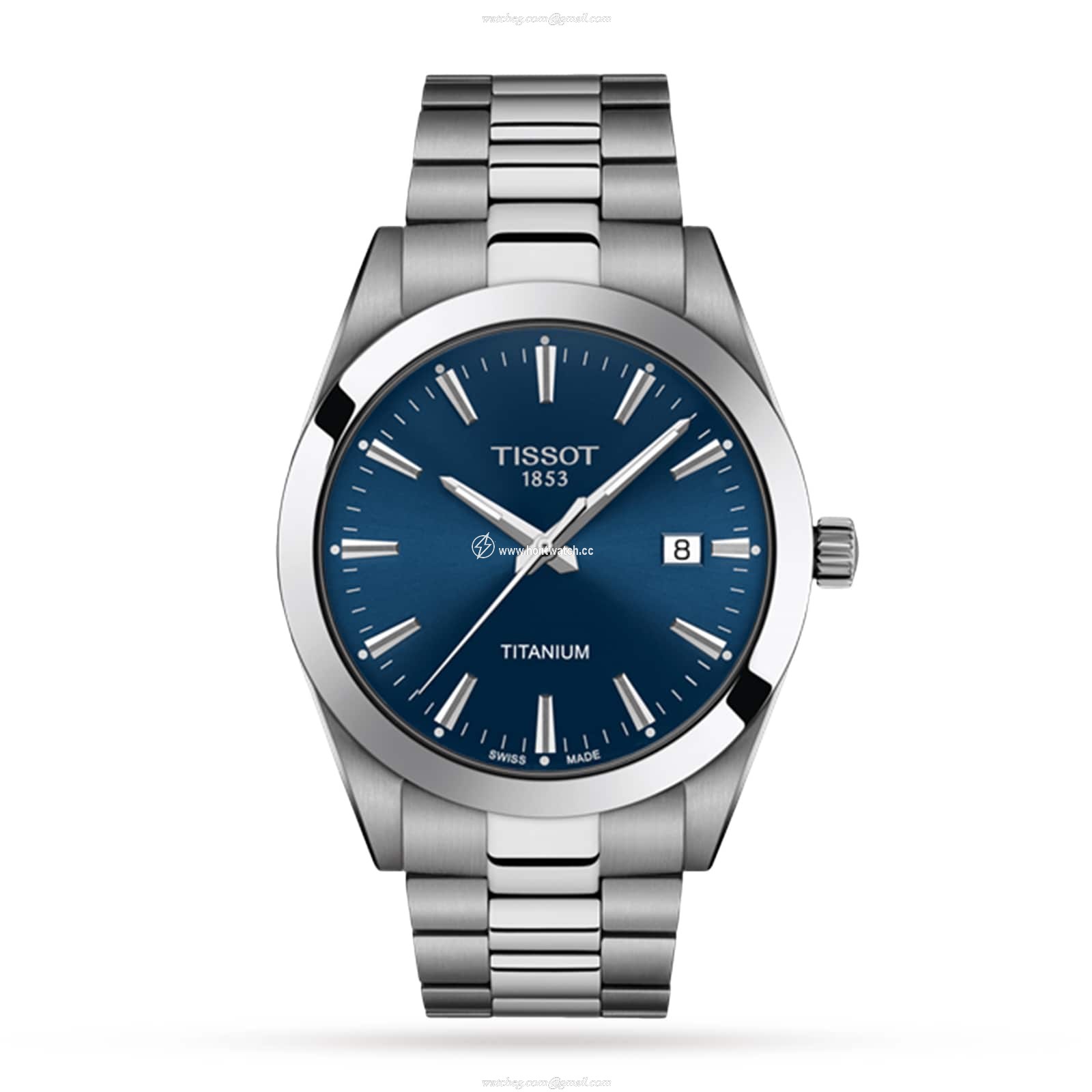 Tissot T-Classic Titanium Quartz Watch - 40mm Blue Dial - 100M Water Resistant