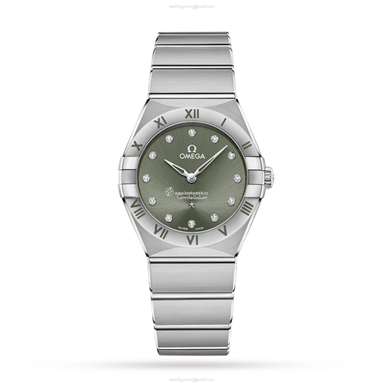 Omega Constellation Replica - 28mm Stainless Steel Quartz Watch - Green Dial
