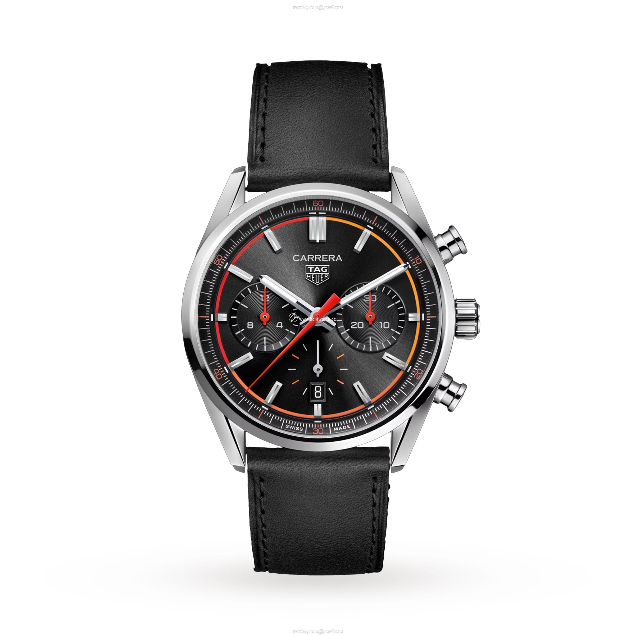 TAG Heuer Carrera CBN201C.FC6542 - 42mm Automatic Black Dial - Leather Strap