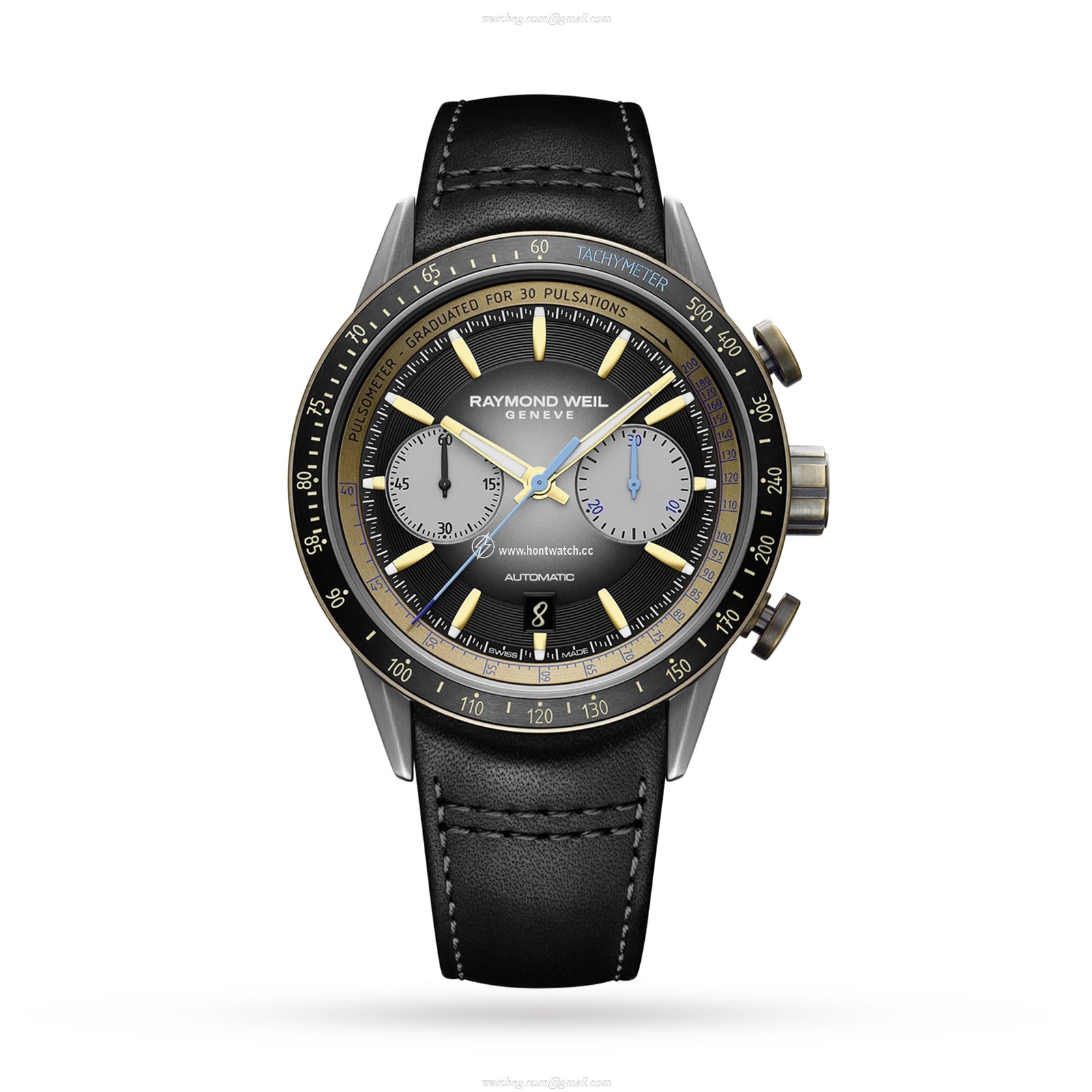 Raymond Weil Freelancer Titanium Automatic Black Watch - 43.5mm