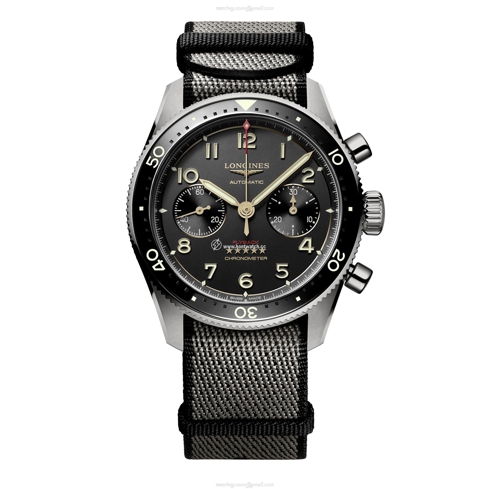 Longines Spirit L38211532 | 42mm Titanium Automatic Black Dial Watch