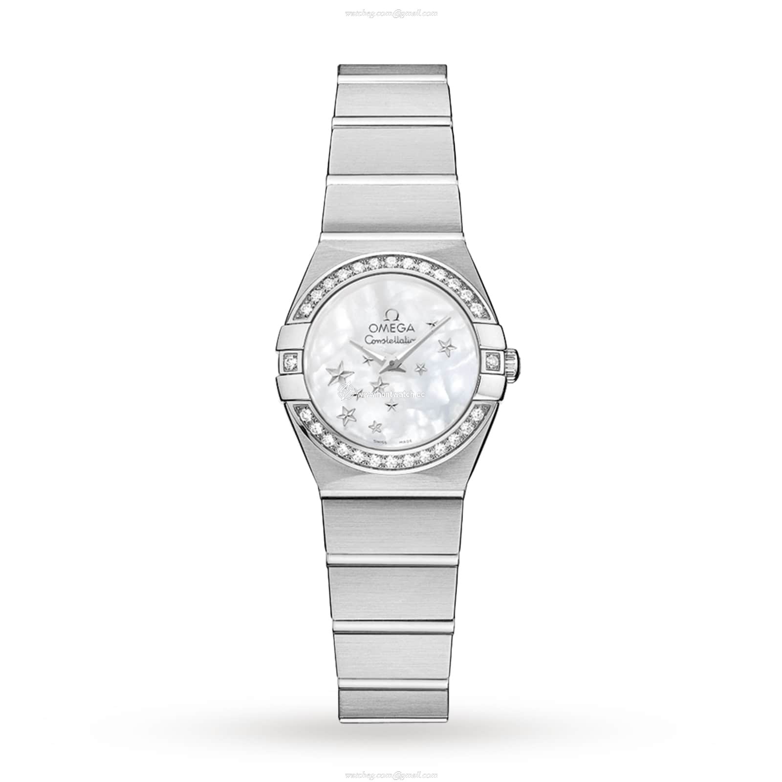 Omega Constellation Replica - 24mm Stainless Steel Quartz Watch - Mother of Pearl Dial