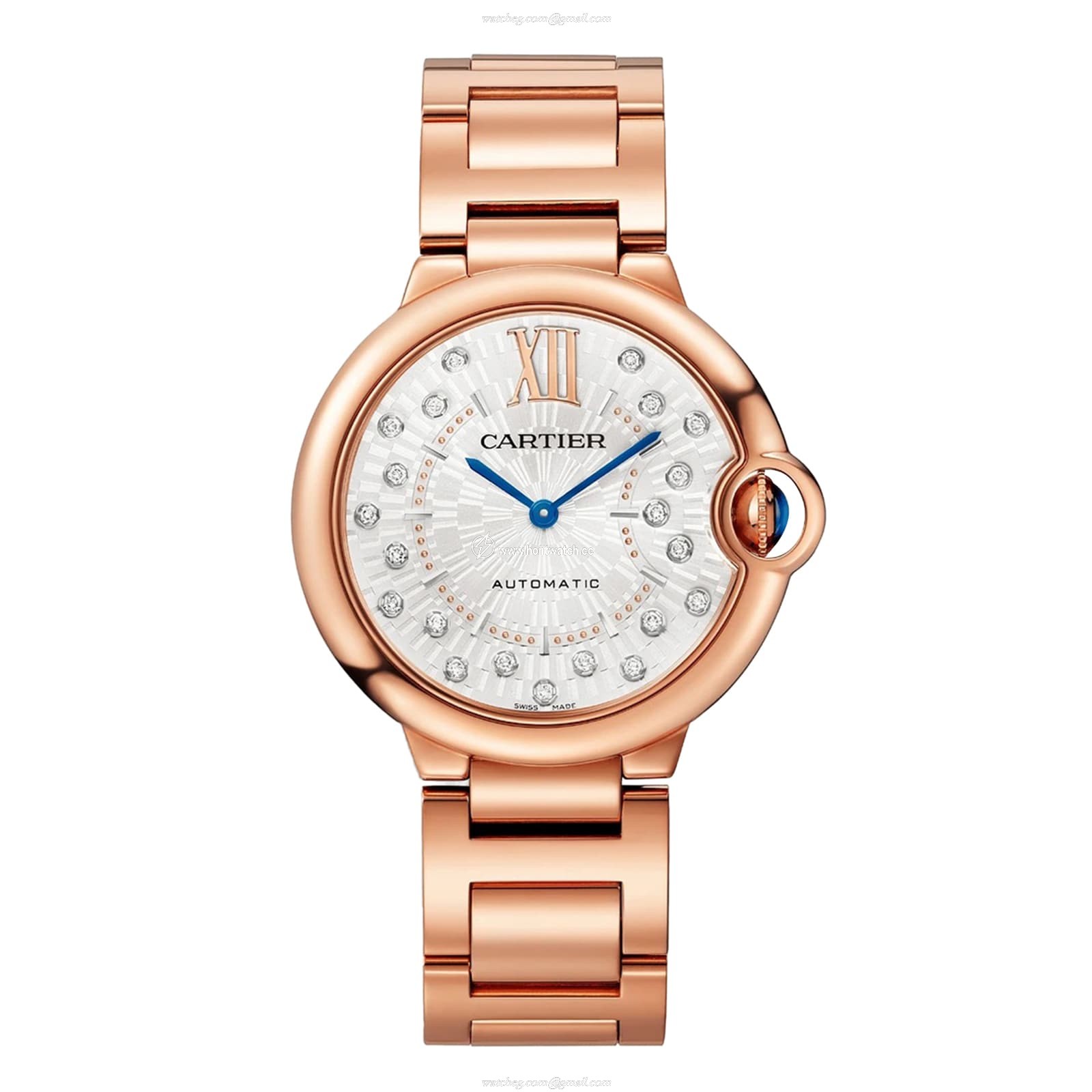 Cartier Ballon Bleu de Cartier 36mm Rose Gold Automatic Watch | Silver Dial