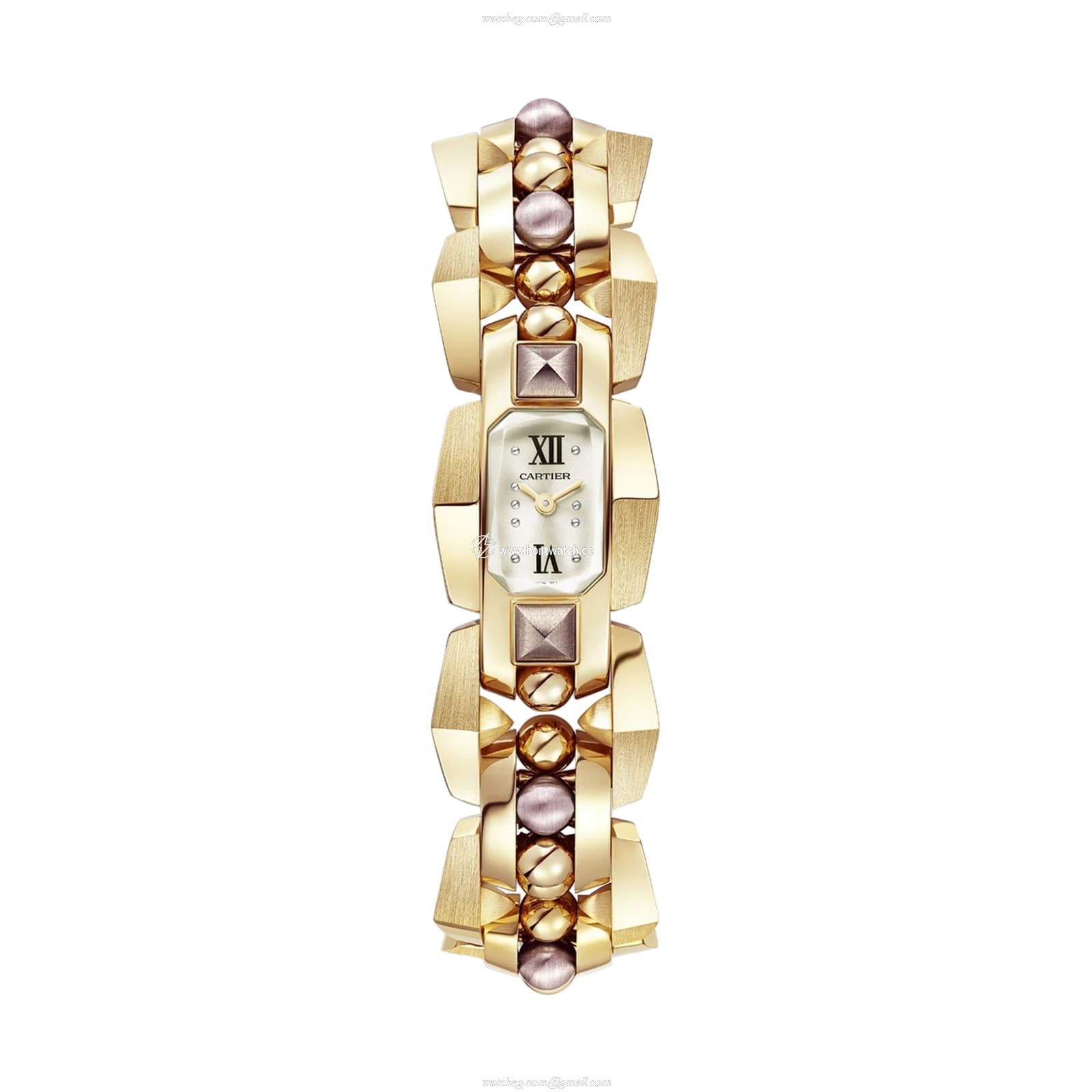 Cartier Clash Unlimited 18mm Yellow Gold Quartz Watch - Silver Dial