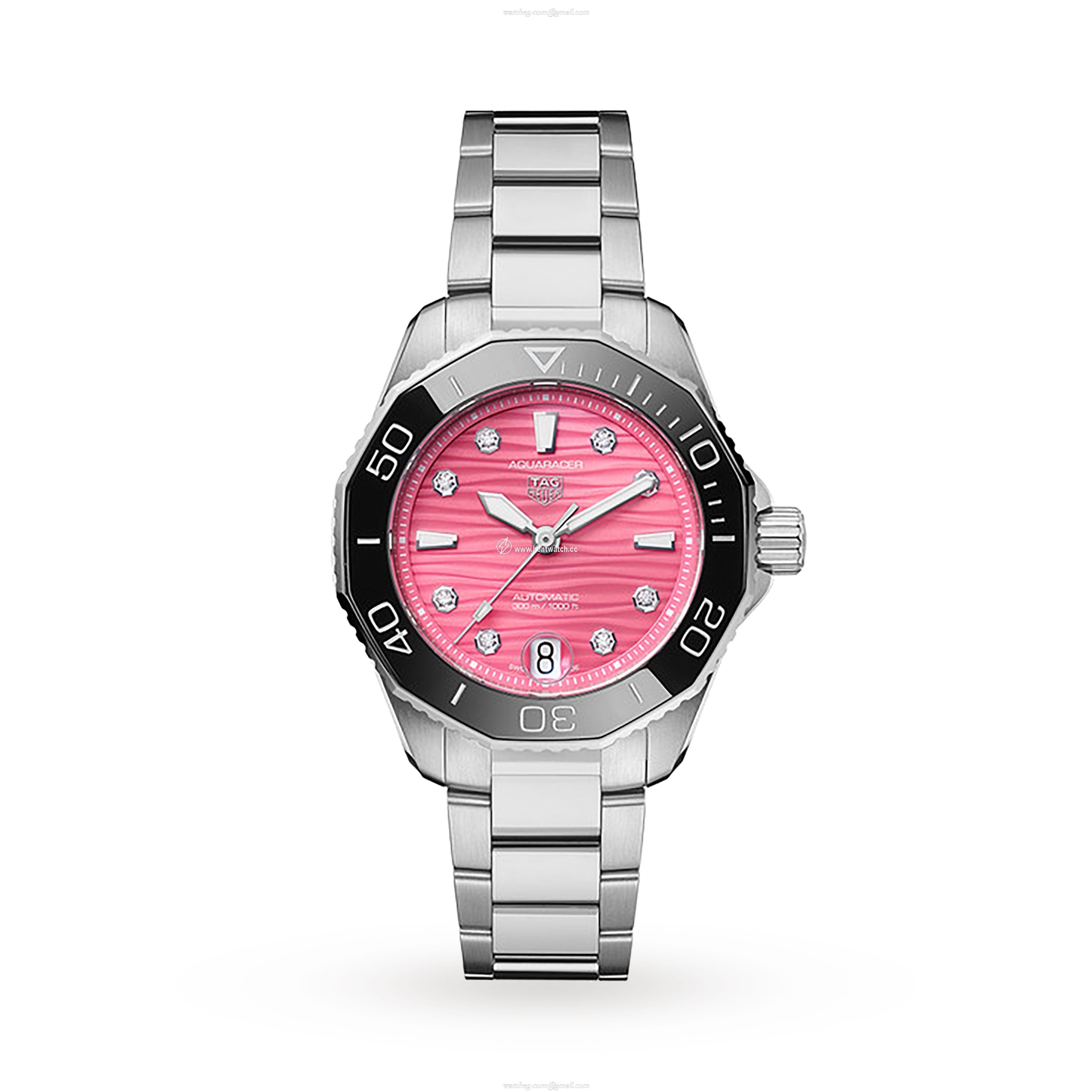 TAG Heuer Aquaracer 36mm Pink Dial Automatic Watch - Stainless Steel