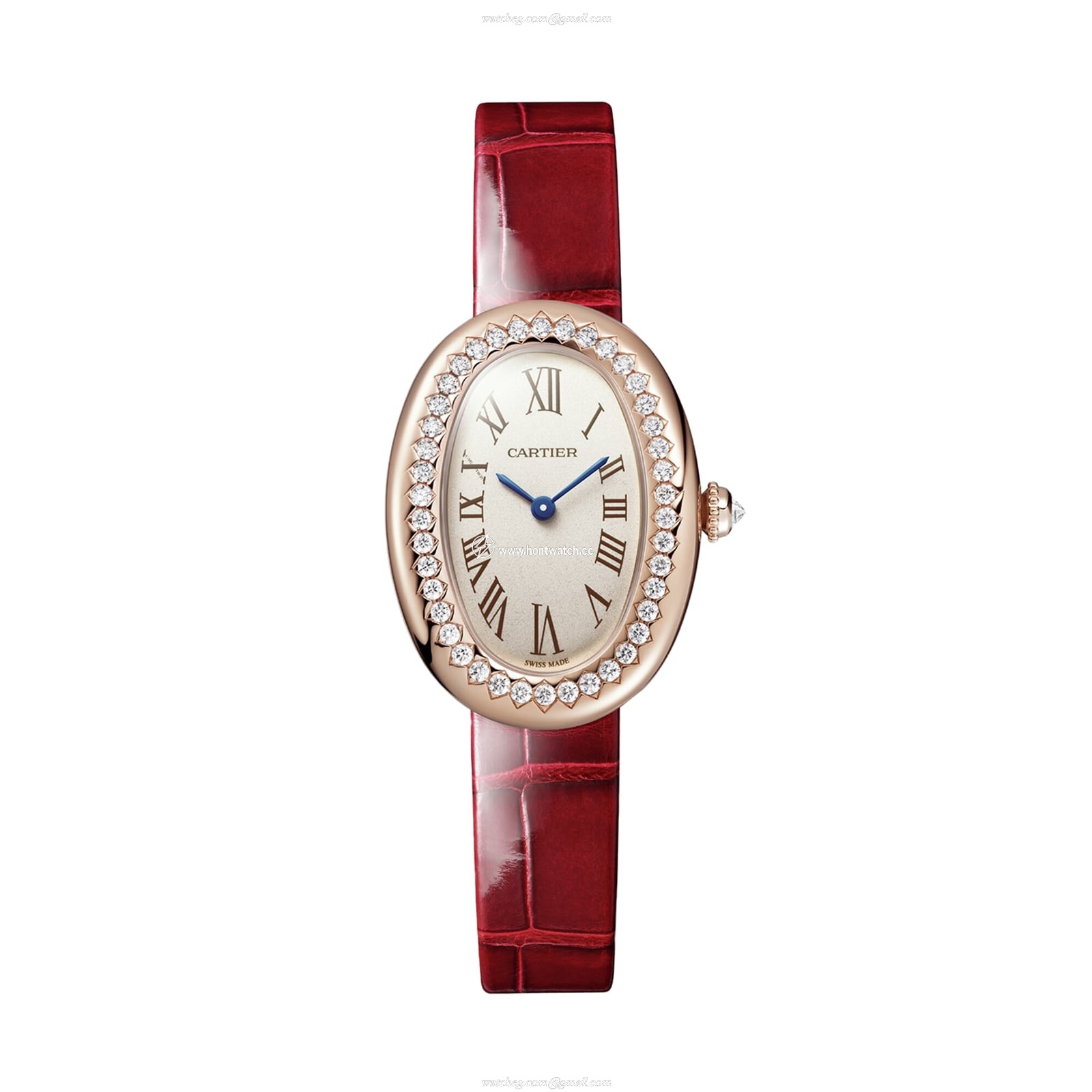 Cartier Baignoire WJBA0031 Rose Gold Quartz Silver Watch | 23mm