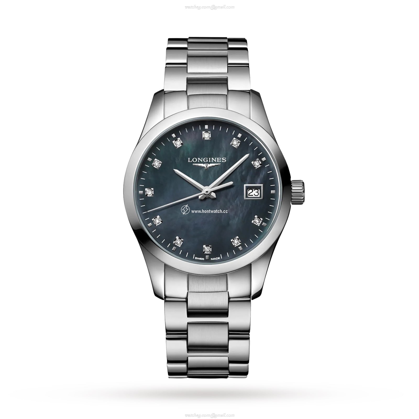 Longines Conquest L23864886 | 34mm Stainless Steel | Quartz Mother of Pearl