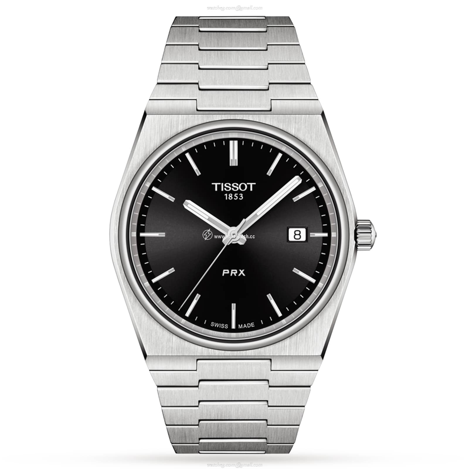 Tissot PRX Quartz Watch - 40mm Black Dial - Stainless Steel Bracelet