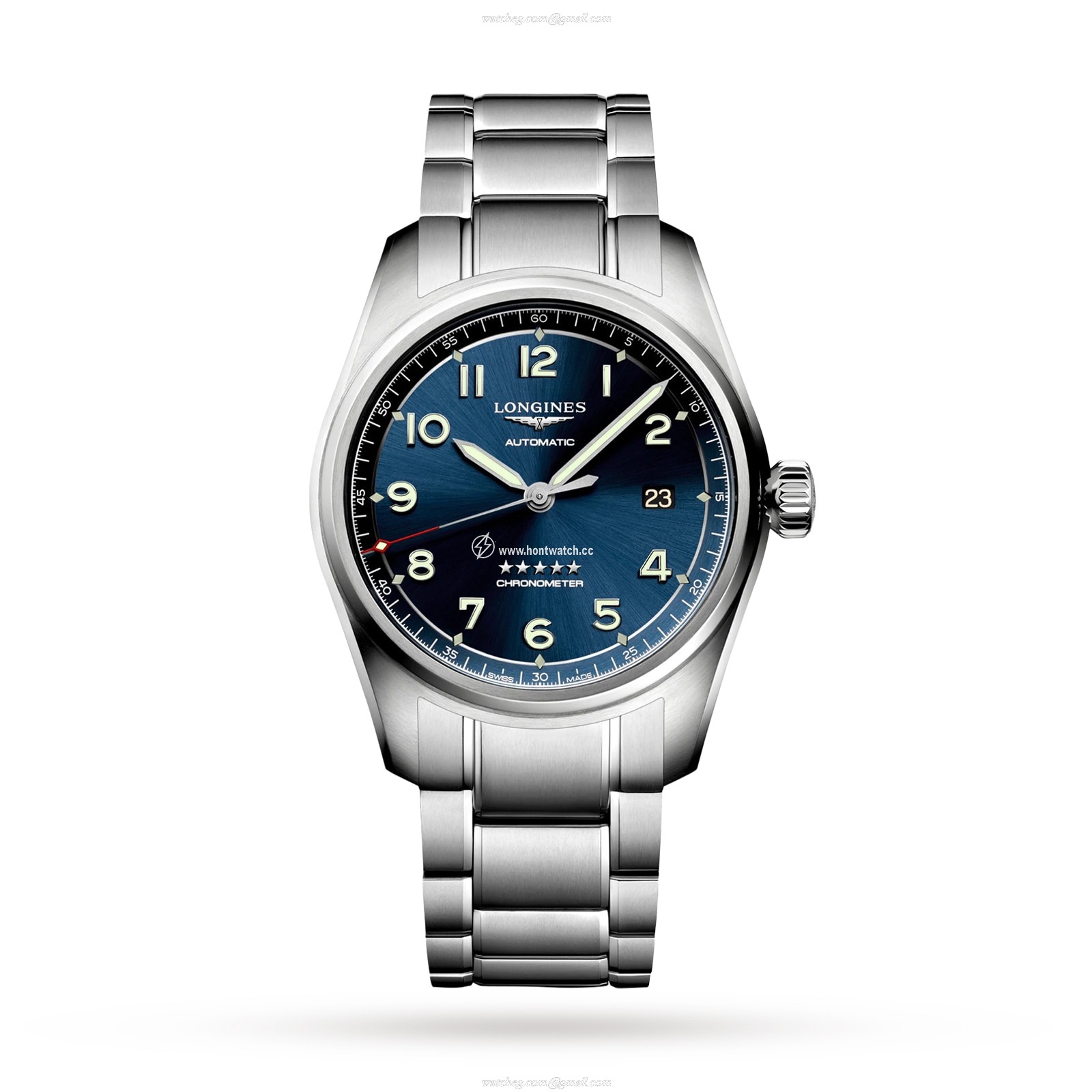 Longines Spirit L38104936 Automatic Watch - 40mm Blue Dial - Stainless Steel