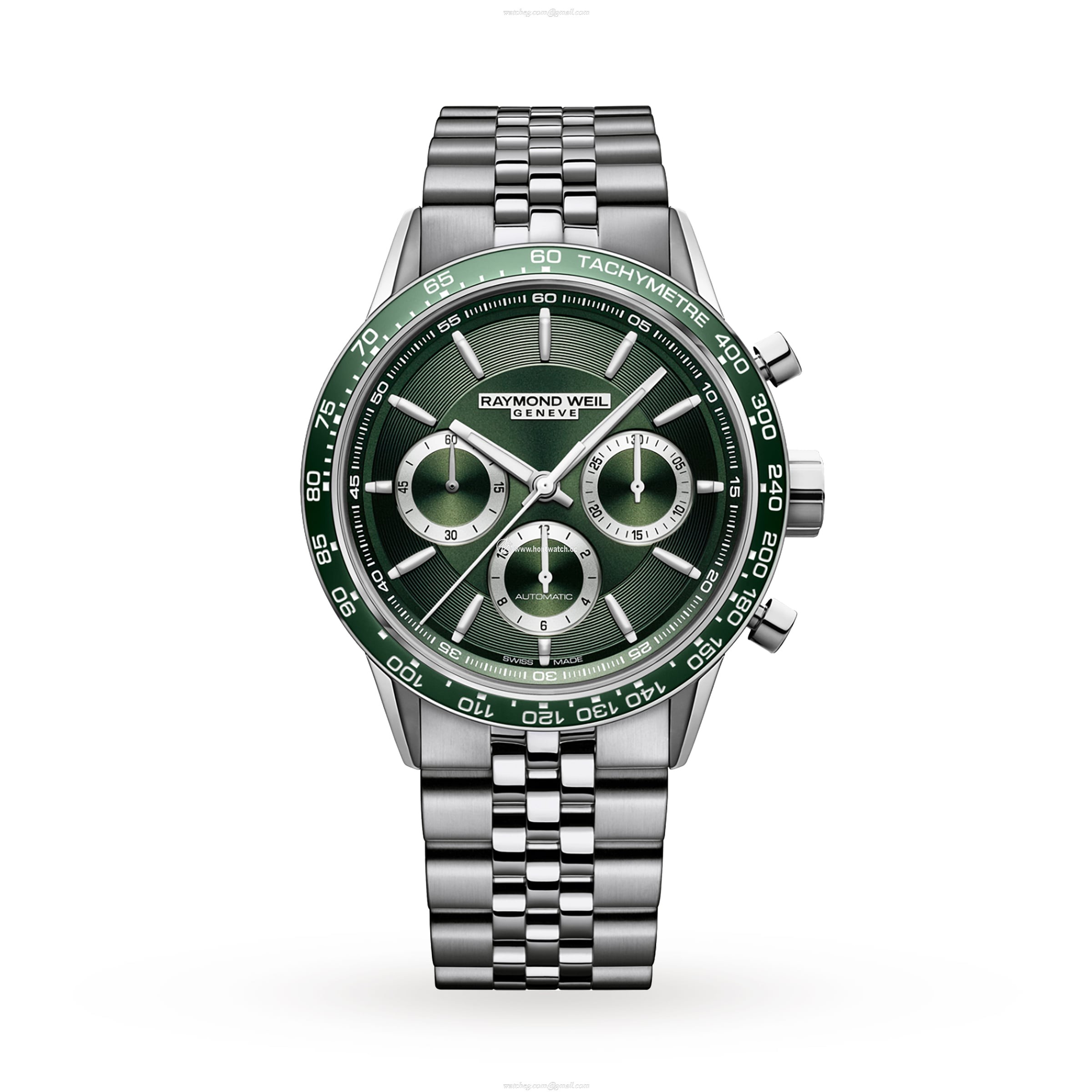 Raymond Weil Freelancer Automatic Green Dial - 43.5mm Stainless Steel Watch