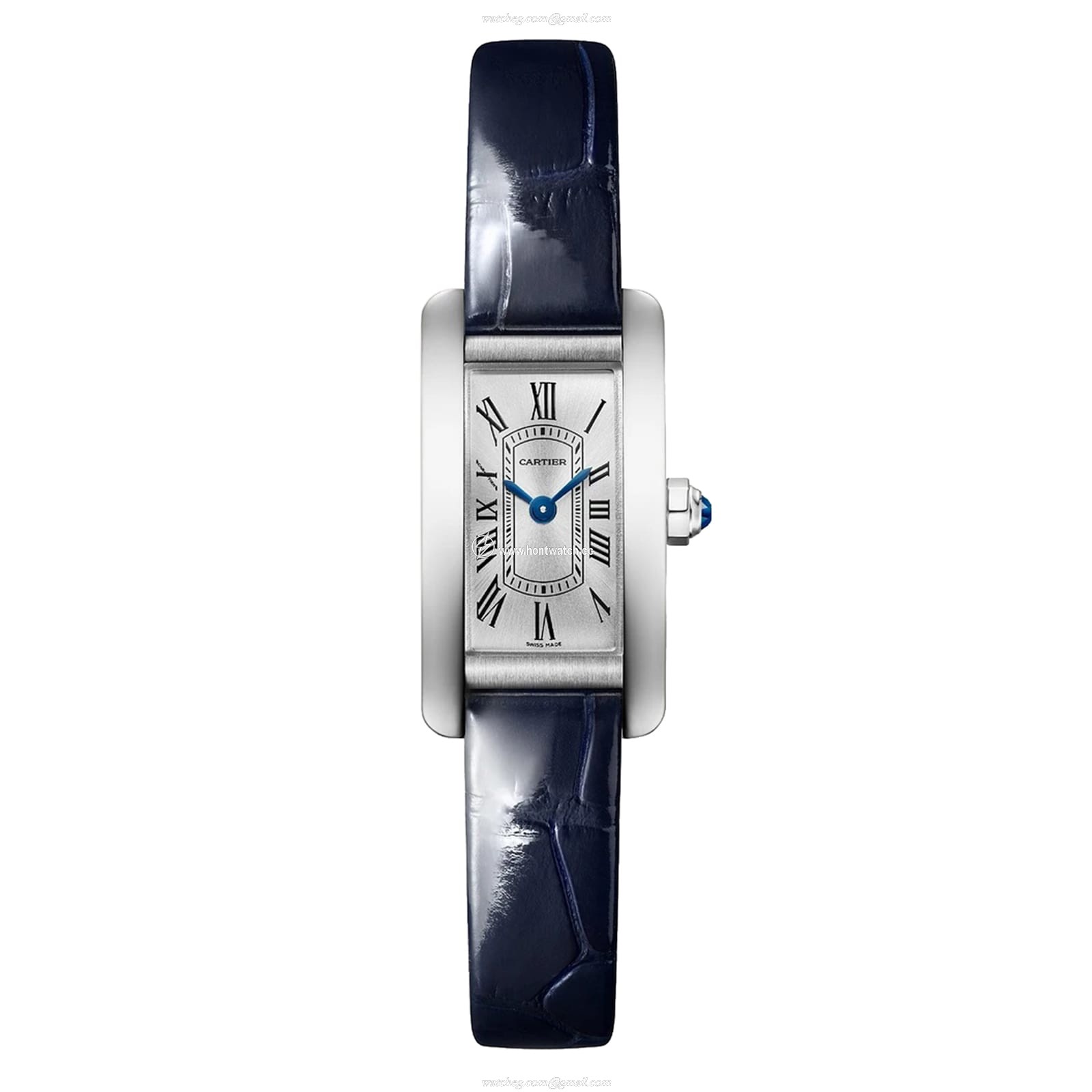 Cartier Tank Americaine WSTA0081 Steel Quartz Silver Dial Replica Watch