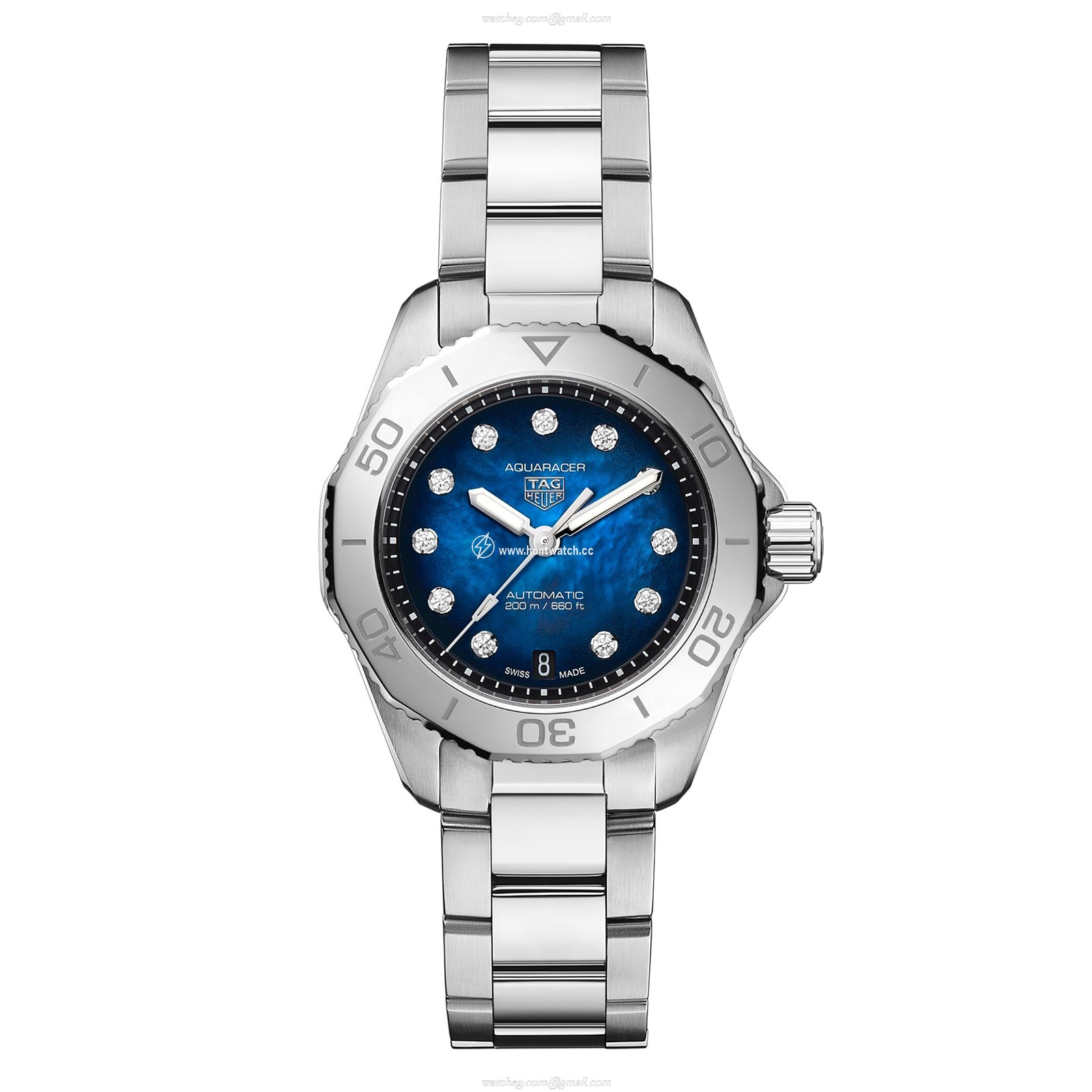 TAG Heuer Aquaracer WBP2411 | 30mm Blue Dial | Diamond Markers | Automatic