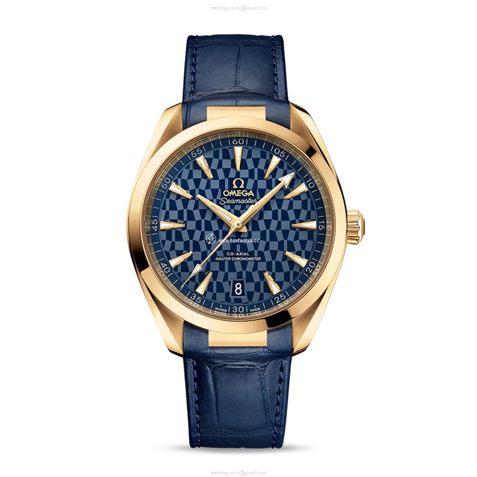 Omega Aquaterra 41mm 18ct Yellow Gold Automatic Blue Replica Watch