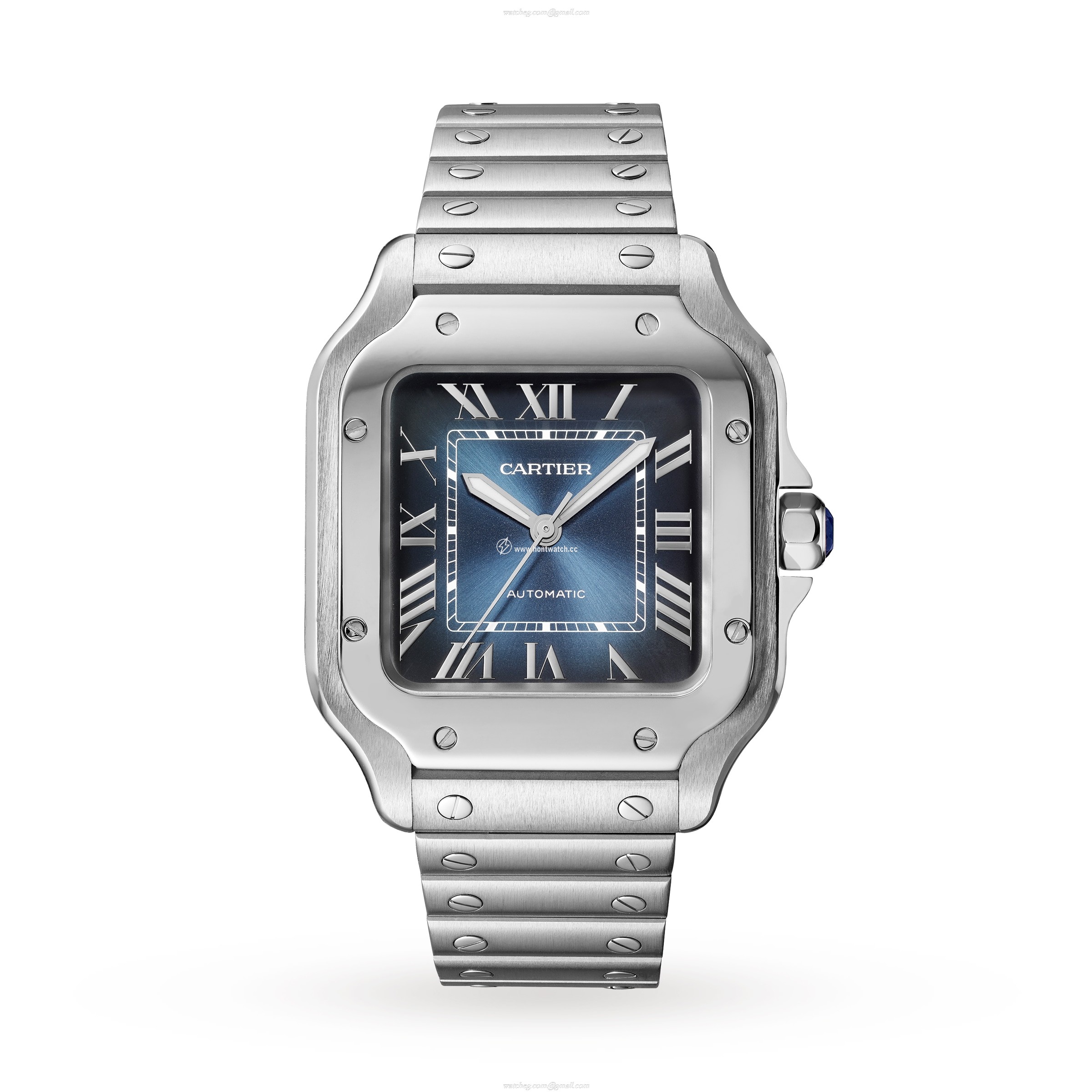 Cartier Santos de Cartier WSSA0063 - 35mm Steel Automatic Blue Watch