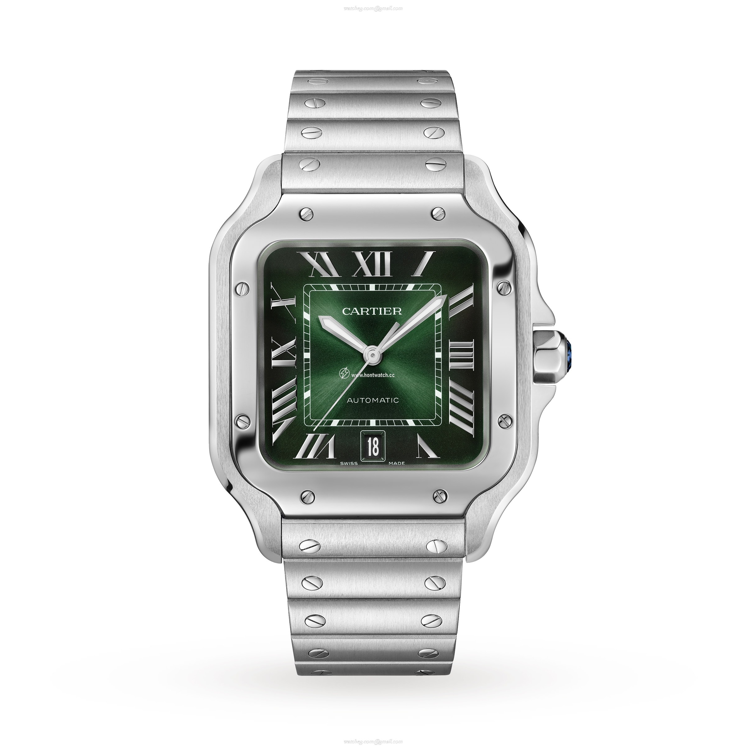 Cartier Santos de Cartier WSSA0062 - 40mm Steel Automatic Green Dial