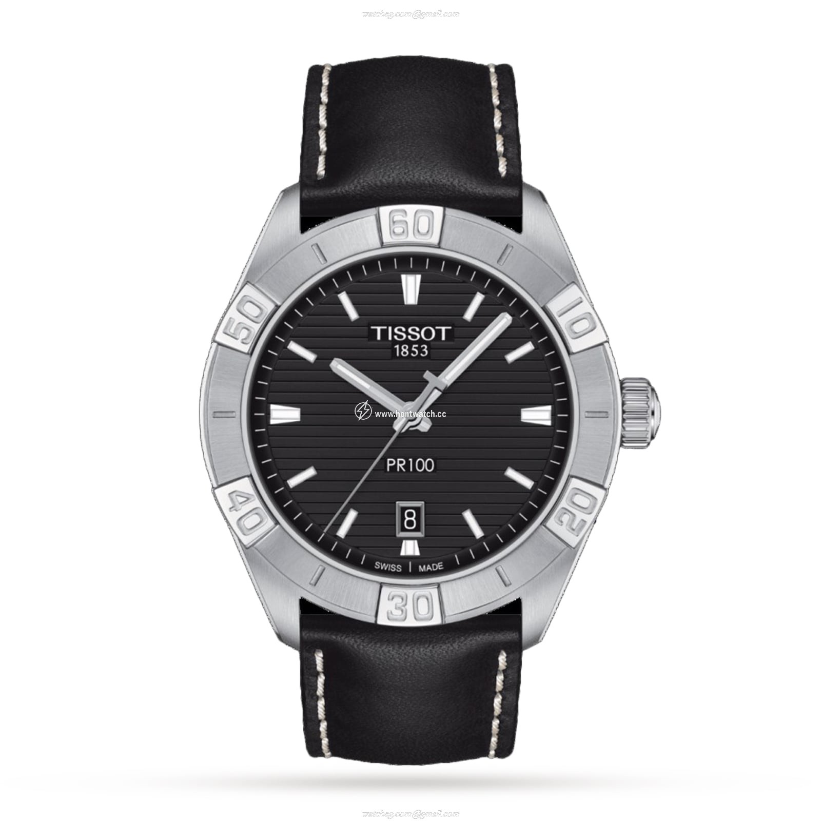 Tissot T-Classic Chronograph | 42mm Black Dial | Stainless Steel & Leather