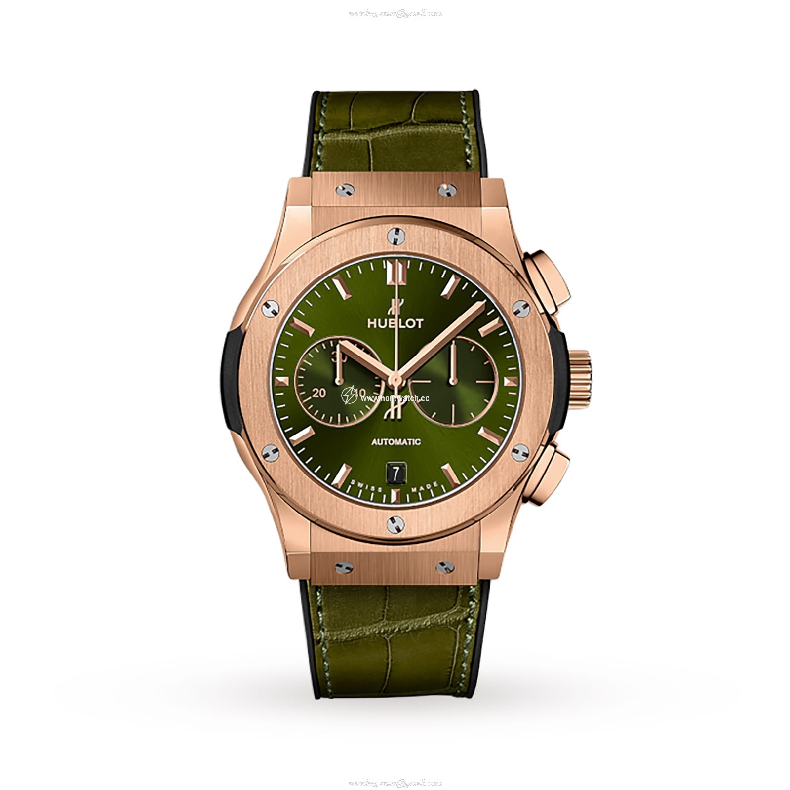 Hublot 541.OX.8980.LR | 18ct Rose Gold Automatic Green Dial Watch