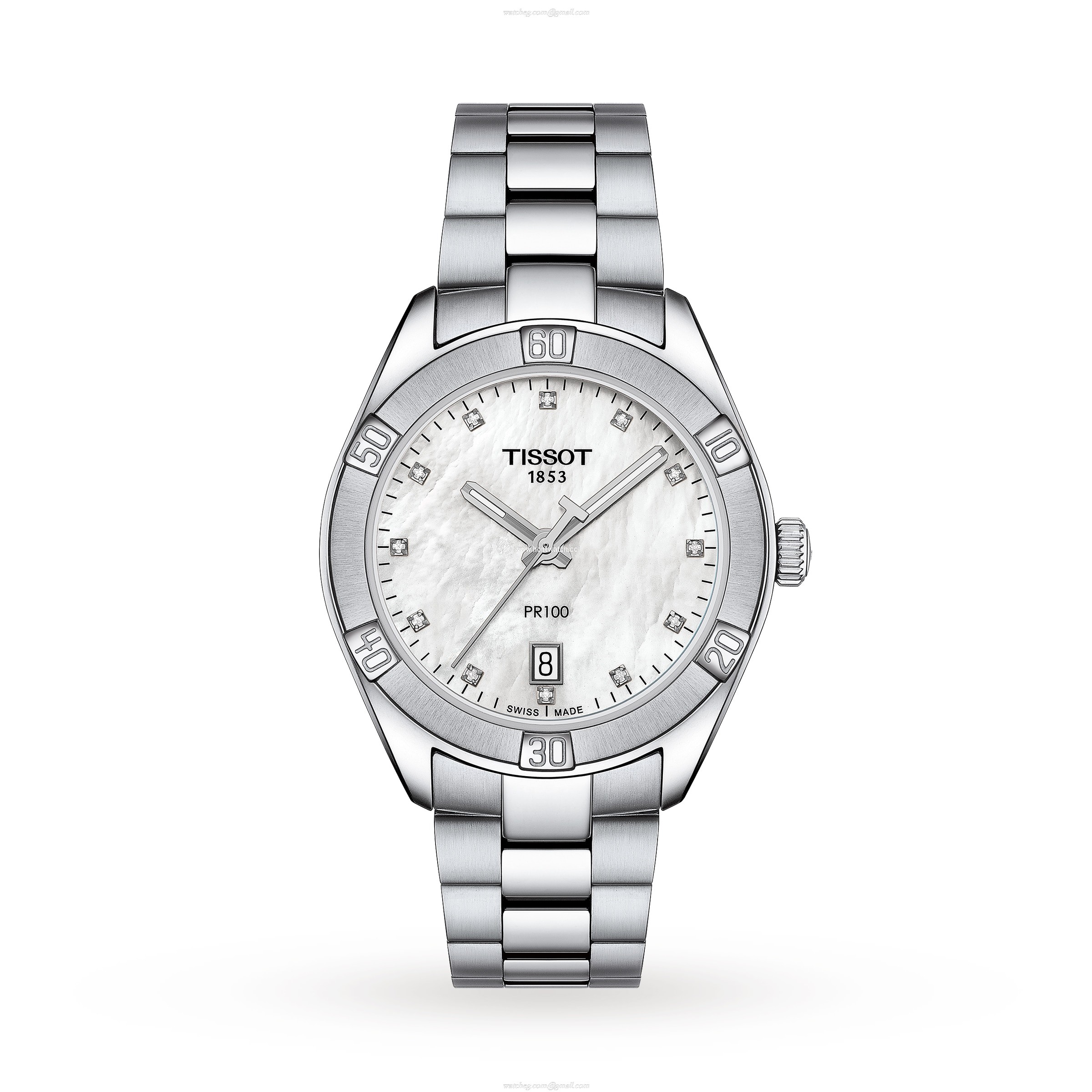 Tissot PR 100 Ladies Watch - 36mm Stainless Steel Quartz - Mother of Pearl Dial