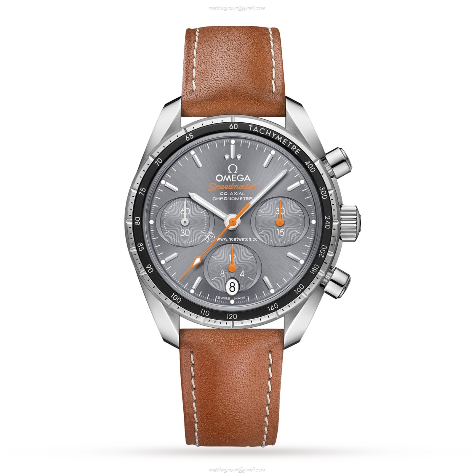 Omega Speedmaster 38mm Automatic Grey Dial - Stainless Steel Leather Strap