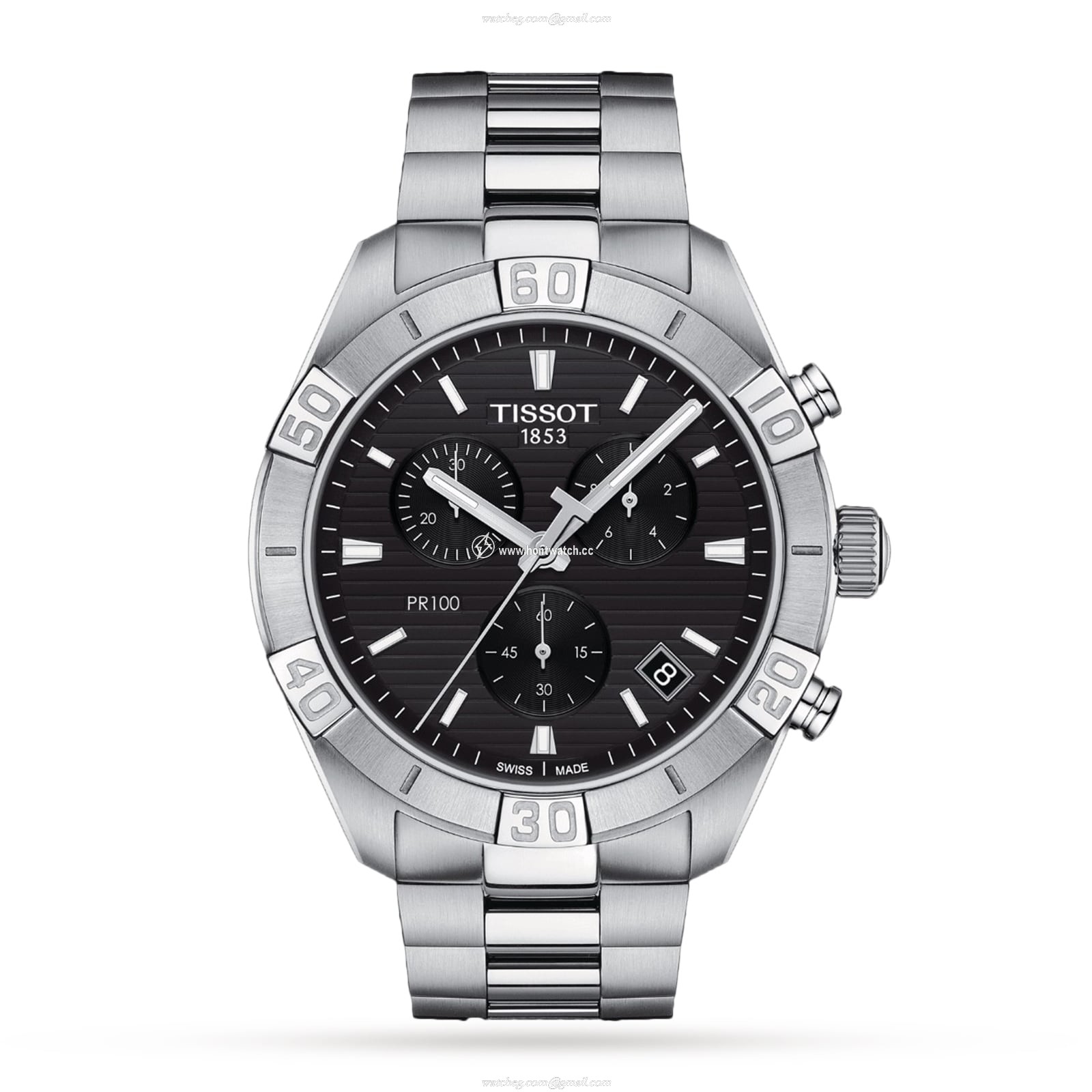 Tissot T-Classic PR 100 Sport Chronograph - 44mm Black Dial - Stainless Steel