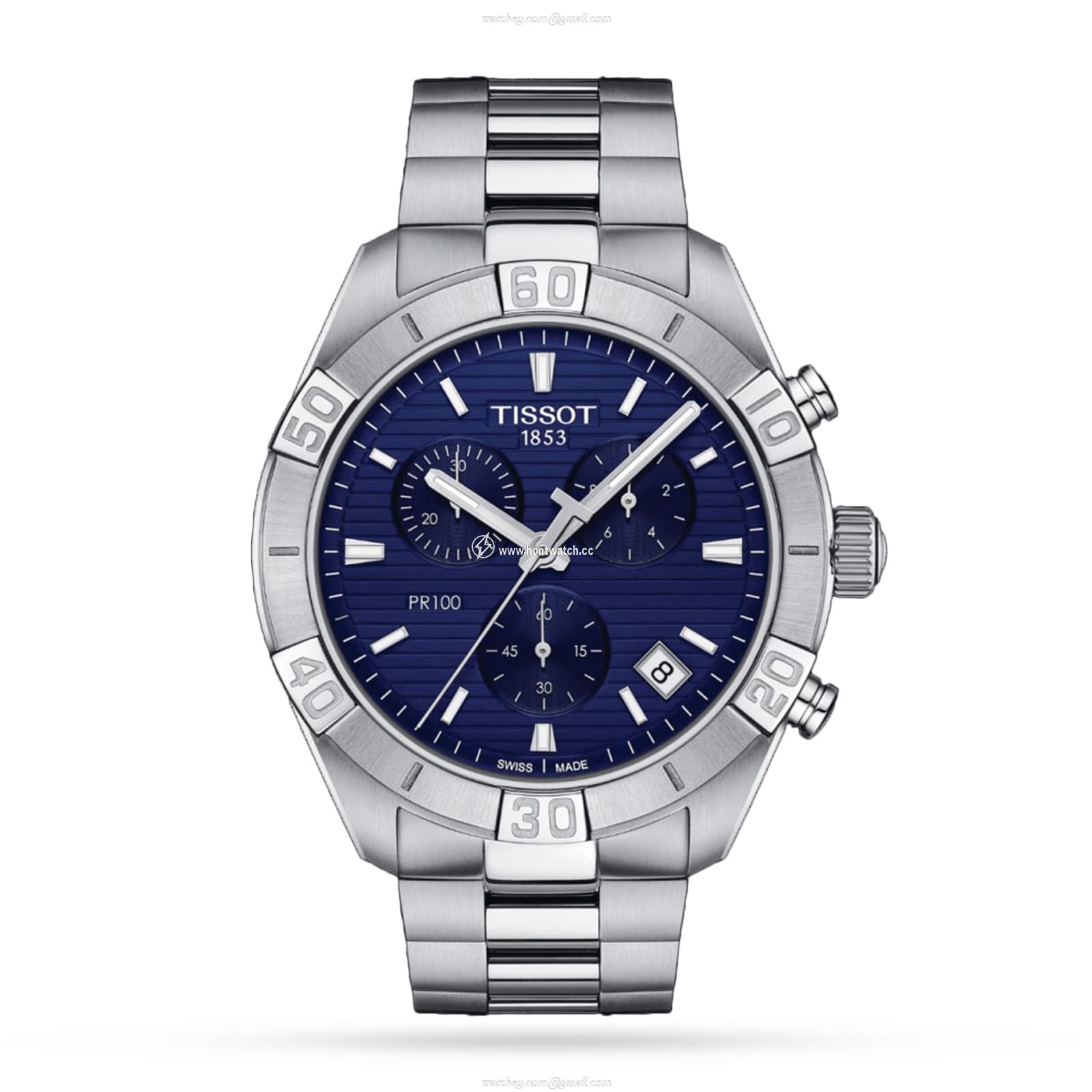 Tissot T-Classic PR 100 Sport Chronograph - 44mm Blue Dial - Stainless Steel