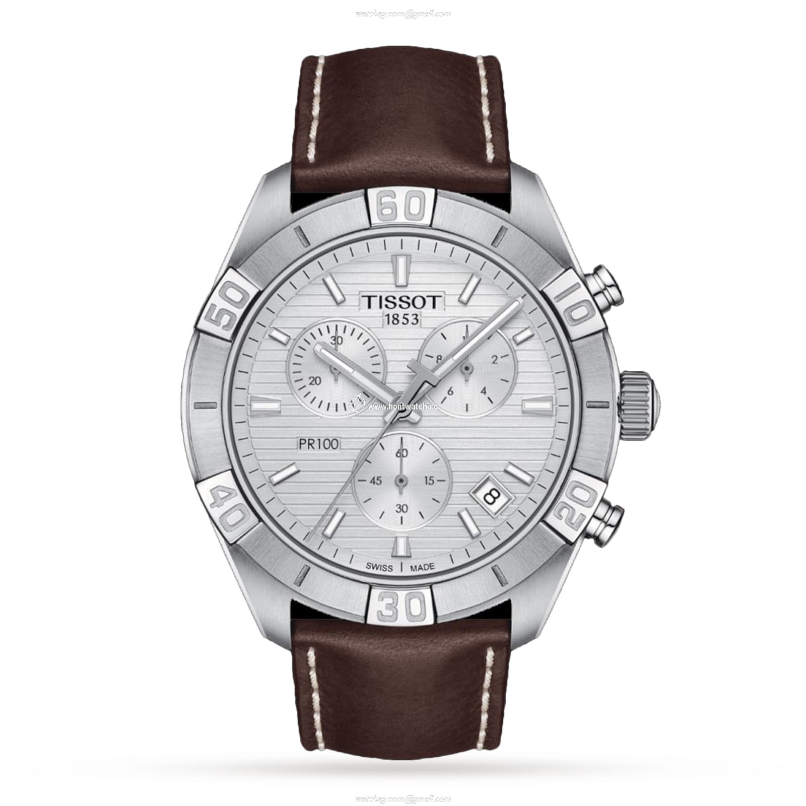 Tissot PR 100 Silver Dial 44mm Stainless Steel Quartz Watch - For Him