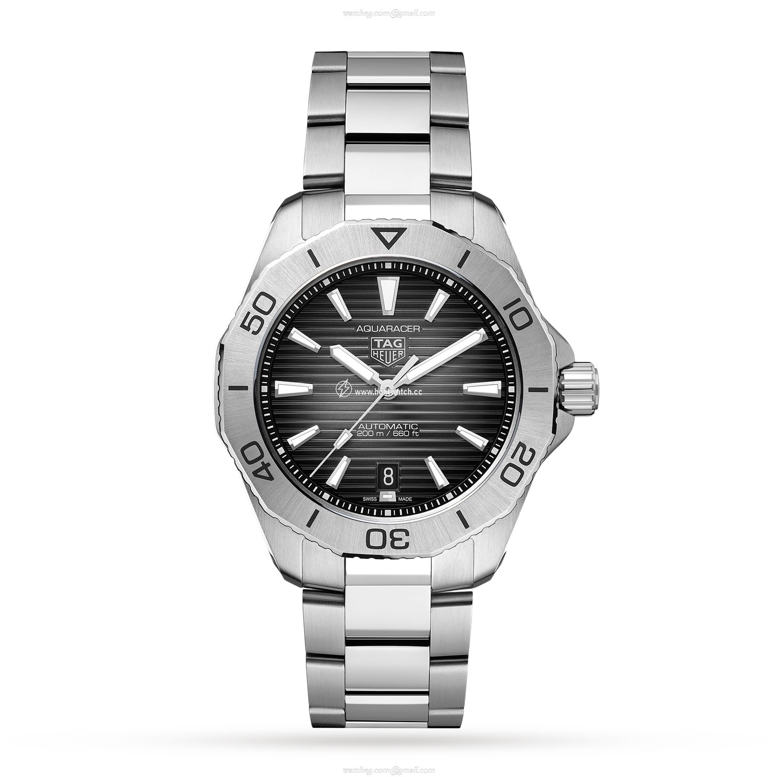 TAG Heuer Aquaracer WBP2110 Automatic Watch - 40mm Black Dial Stainless Steel
