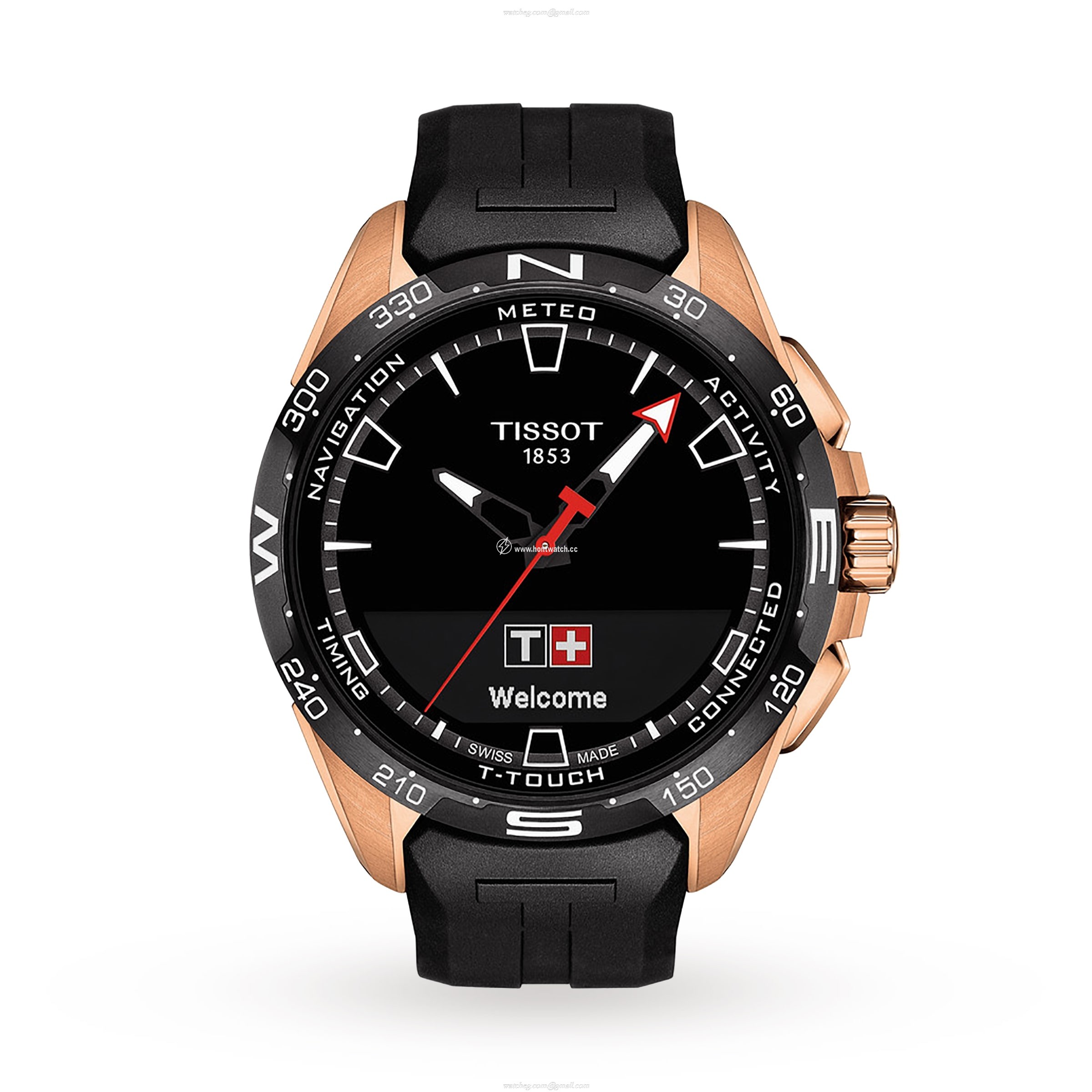 Tissot T-Touch Connect Solar Titanium Smart Watch - 47.5mm Black Silicone