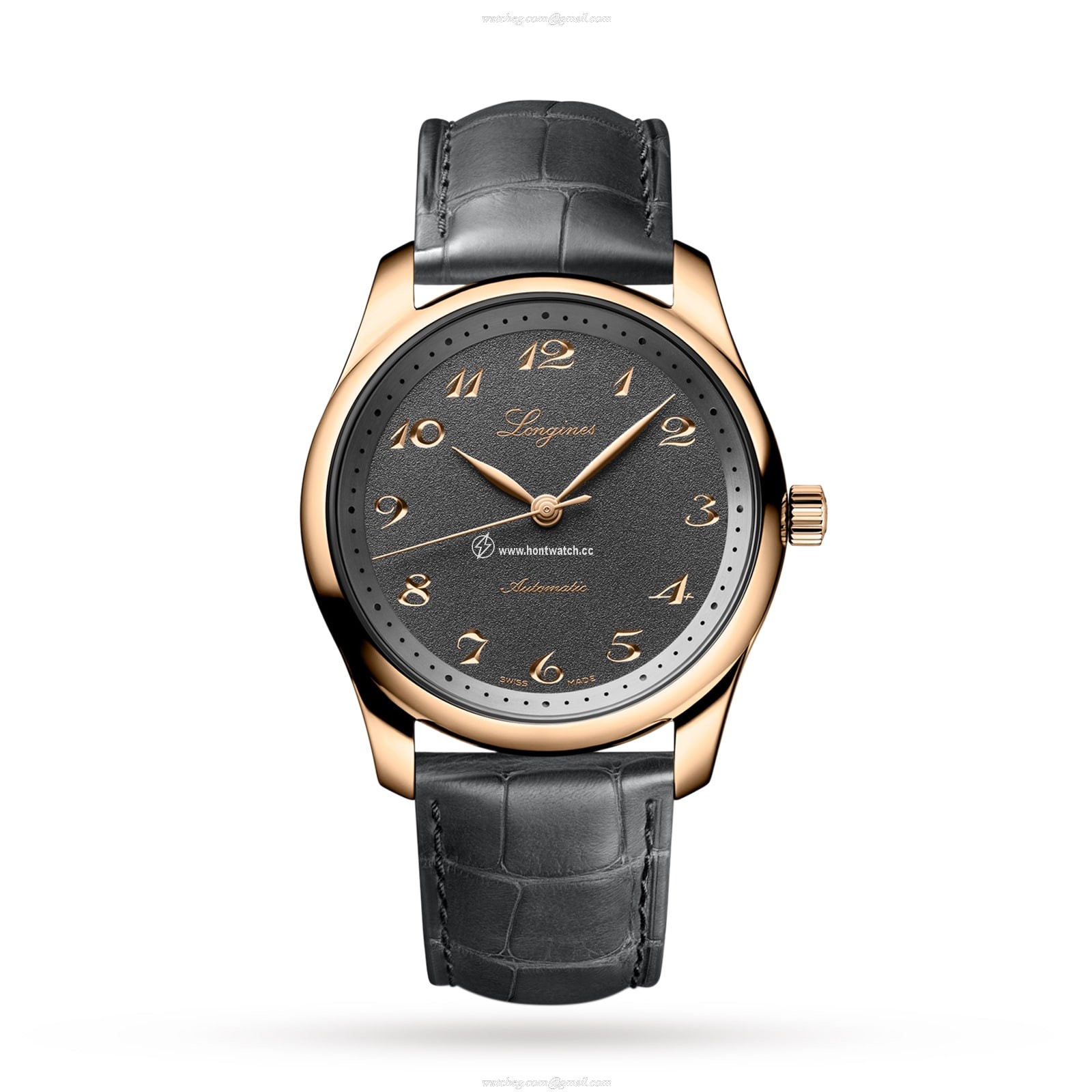 Longines Master Collection L27938732 | 18ct Rose Gold Automatic Grey Watch