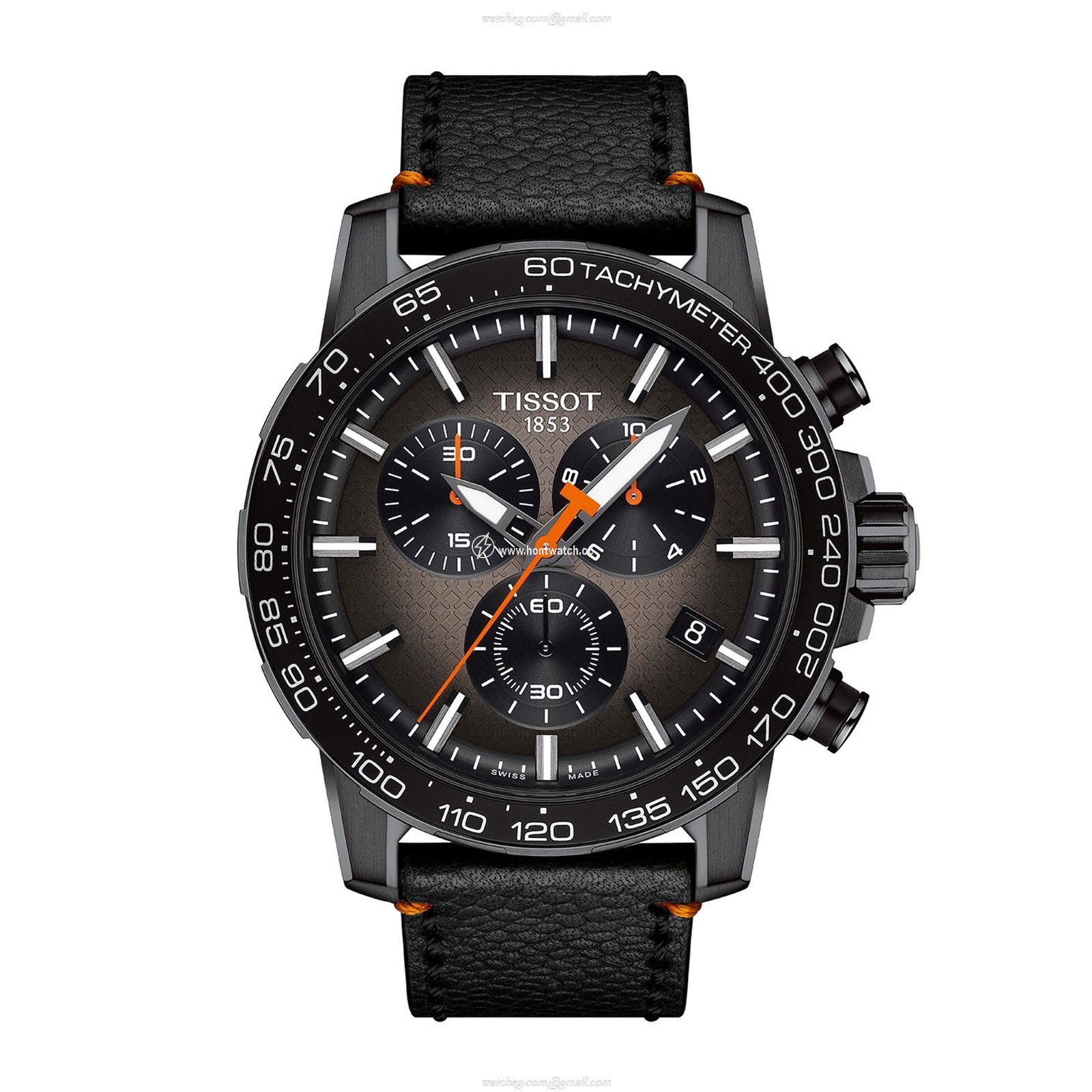 Tissot T-Sport Chrono Black Dial Stainless Steel Watch - 45.5mm Quartz