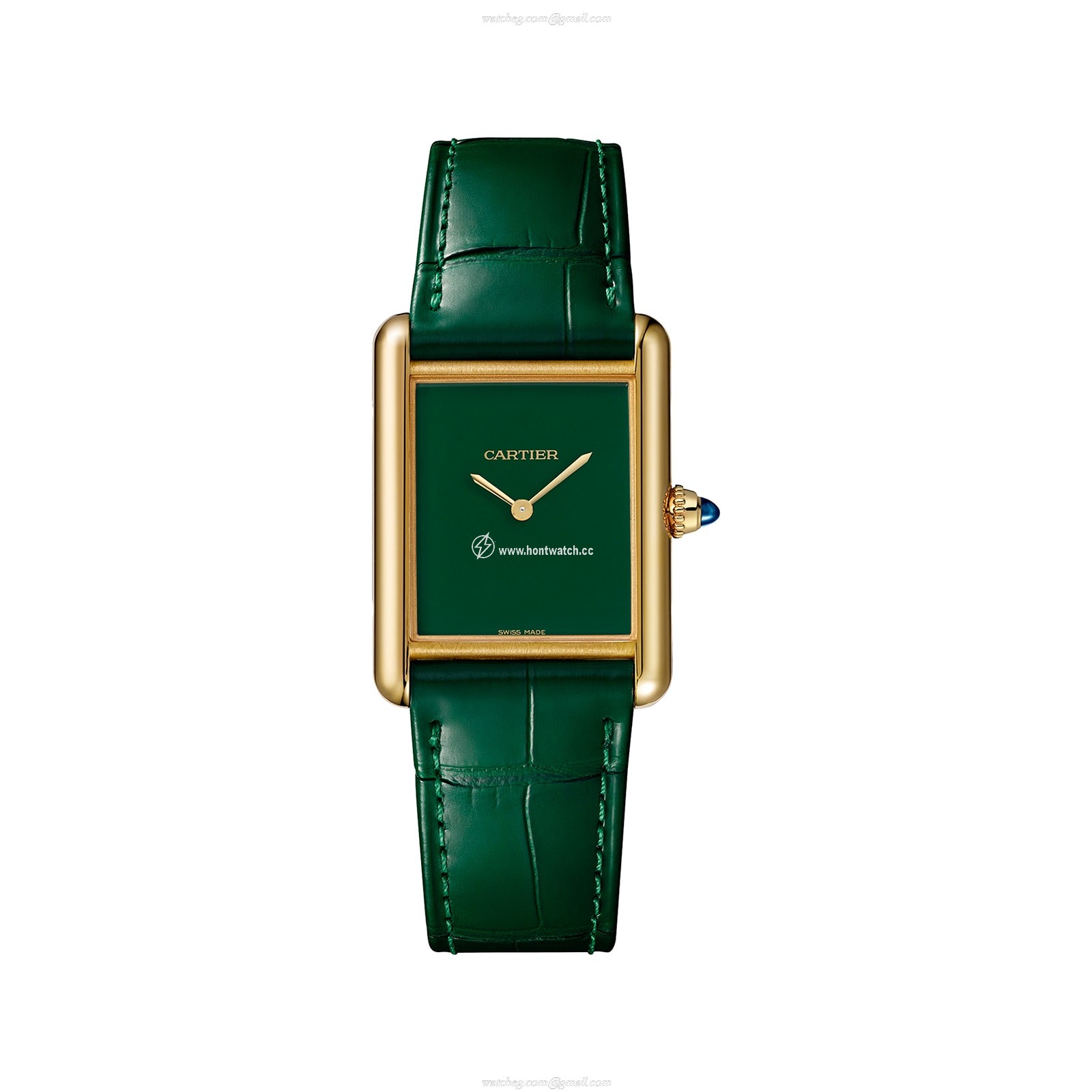 Cartier Tank Louis Cartier WGTA0191 - 26mm Yellow Gold Manual Winding Green Dial
