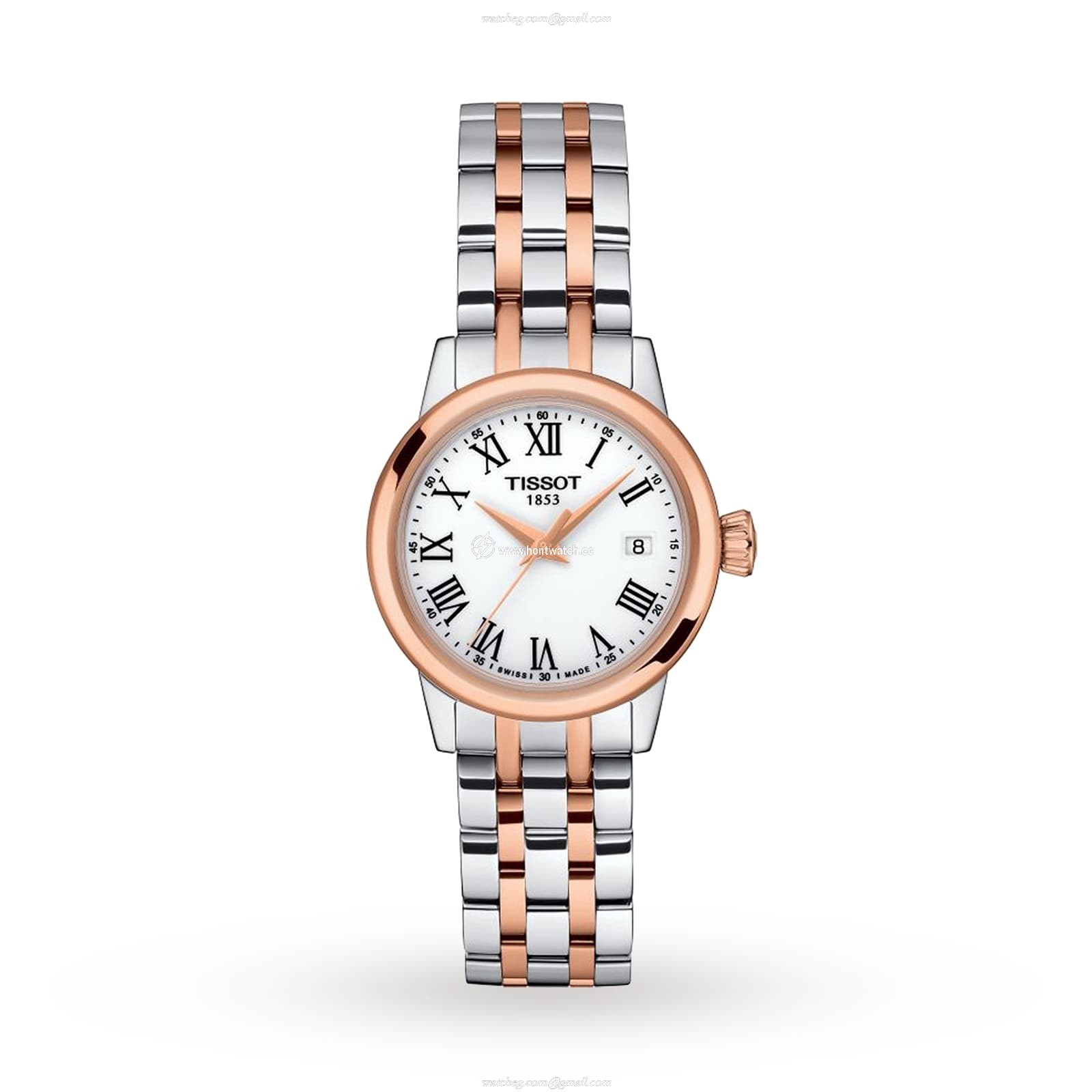 Tissot T-Classic Ladies Watch - Silver Dial & Rose Gold - 28mm Quartz