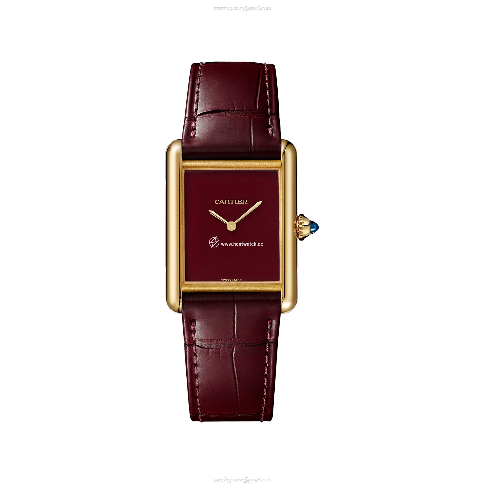 Cartier Tank Louis Cartier WGTA0190 - 26mm Yellow Gold Manual Winding Red Dial