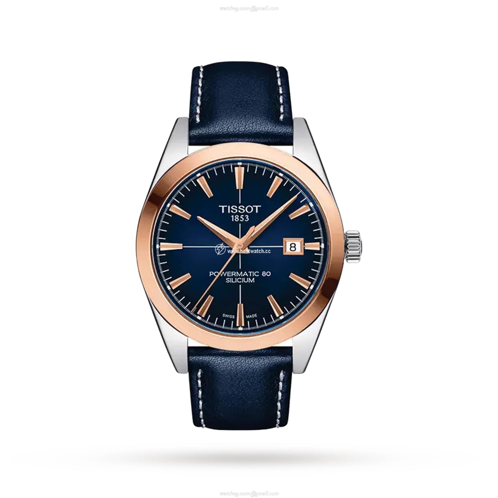 Tissot T-Classic Gentleman | 40mm Blue Dial | Stainless Steel & Leather | Quartz