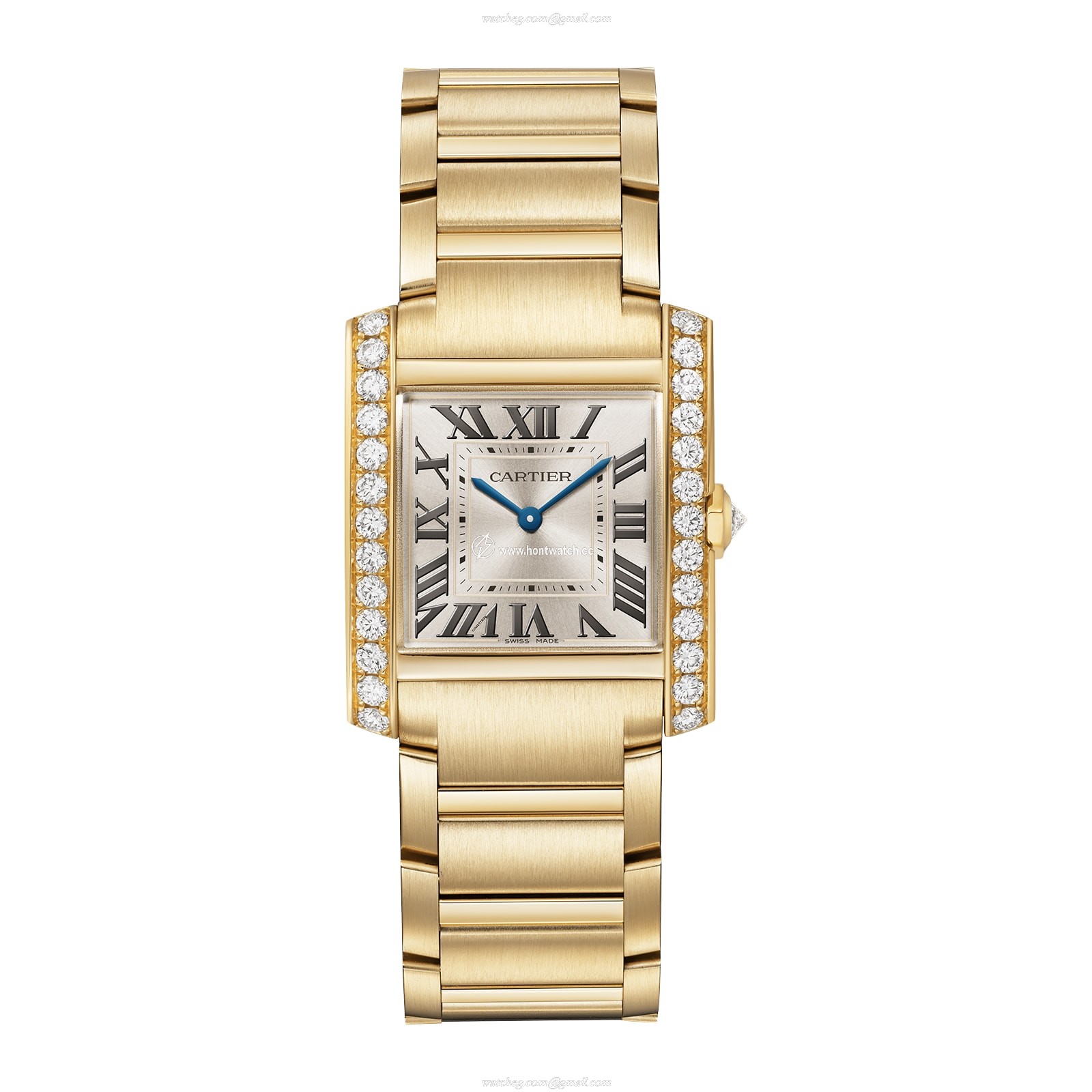 Cartier Tank Francaise WJTA0040 - Yellow Gold Quartz Champagne Dial - 27mm